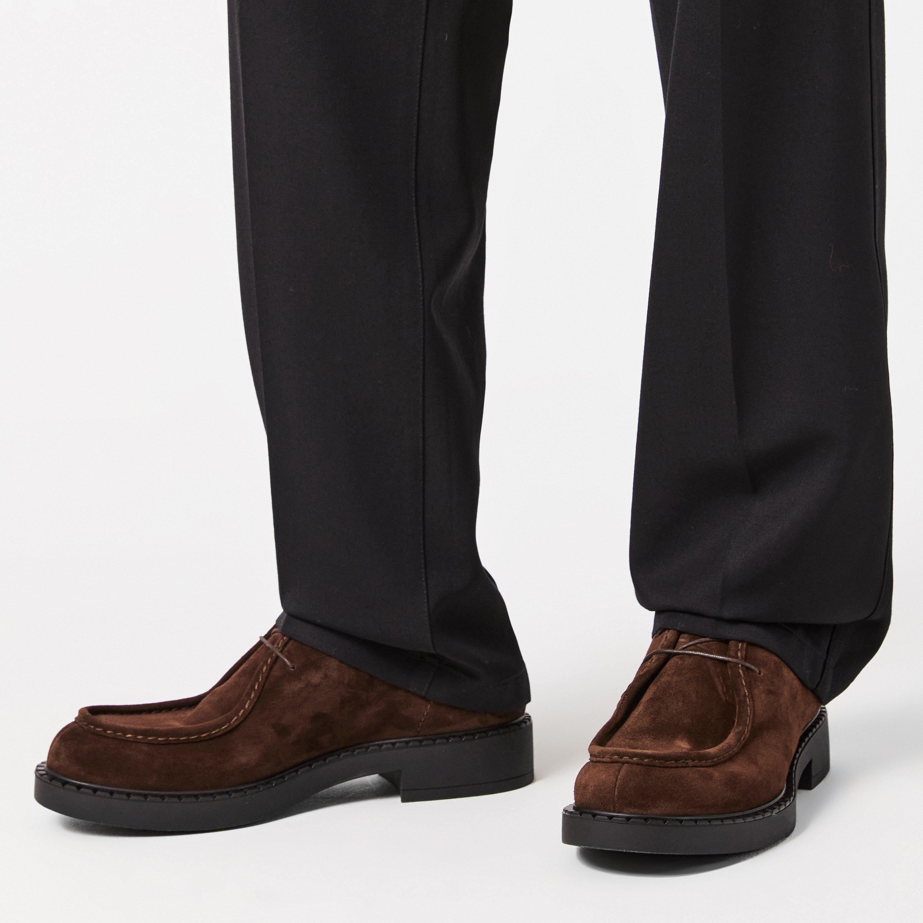 Dark Brown - Prada - Men's Chocolate Loafers - 3