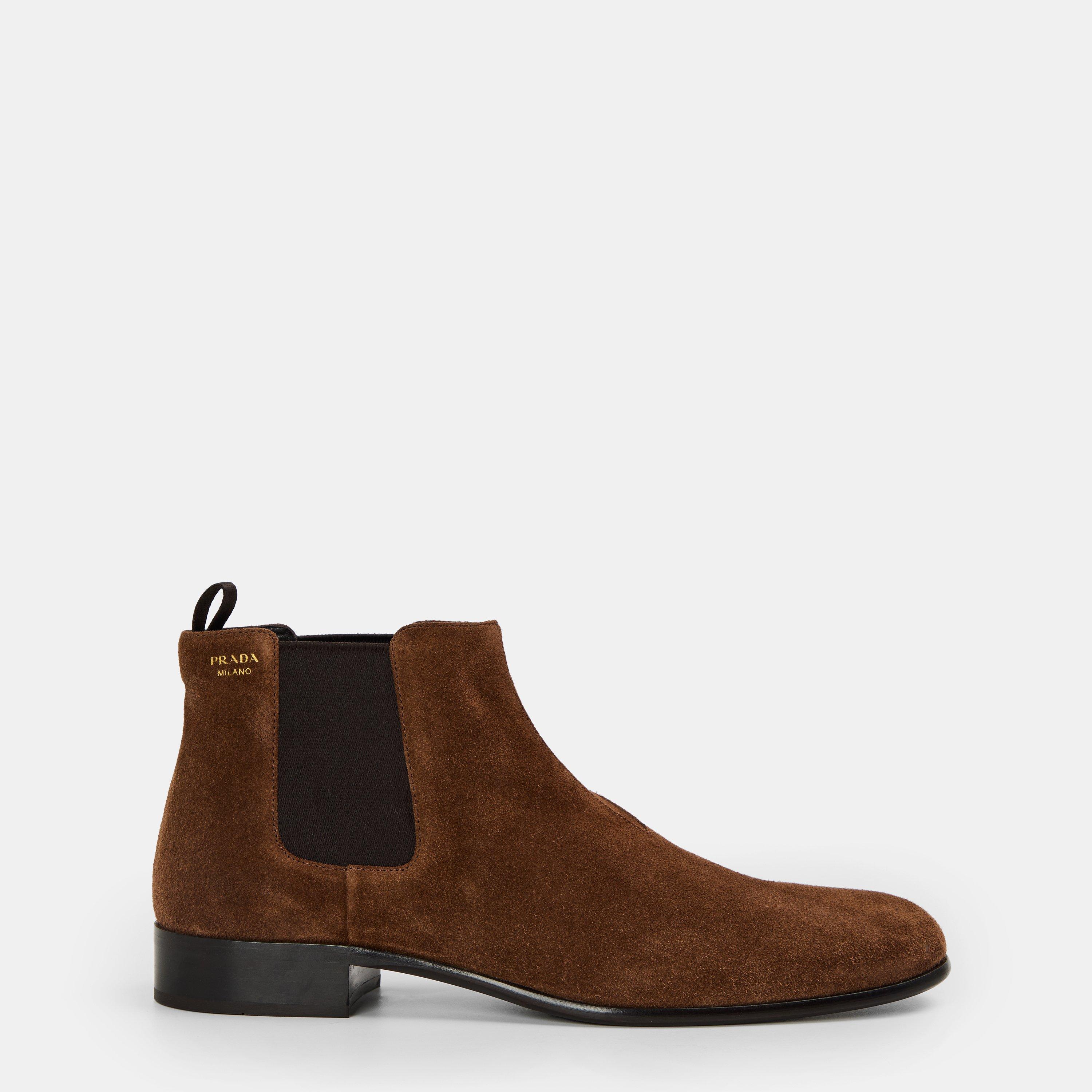 Prada Women's Chelsea Boots - Cacao - Size 5 (38)