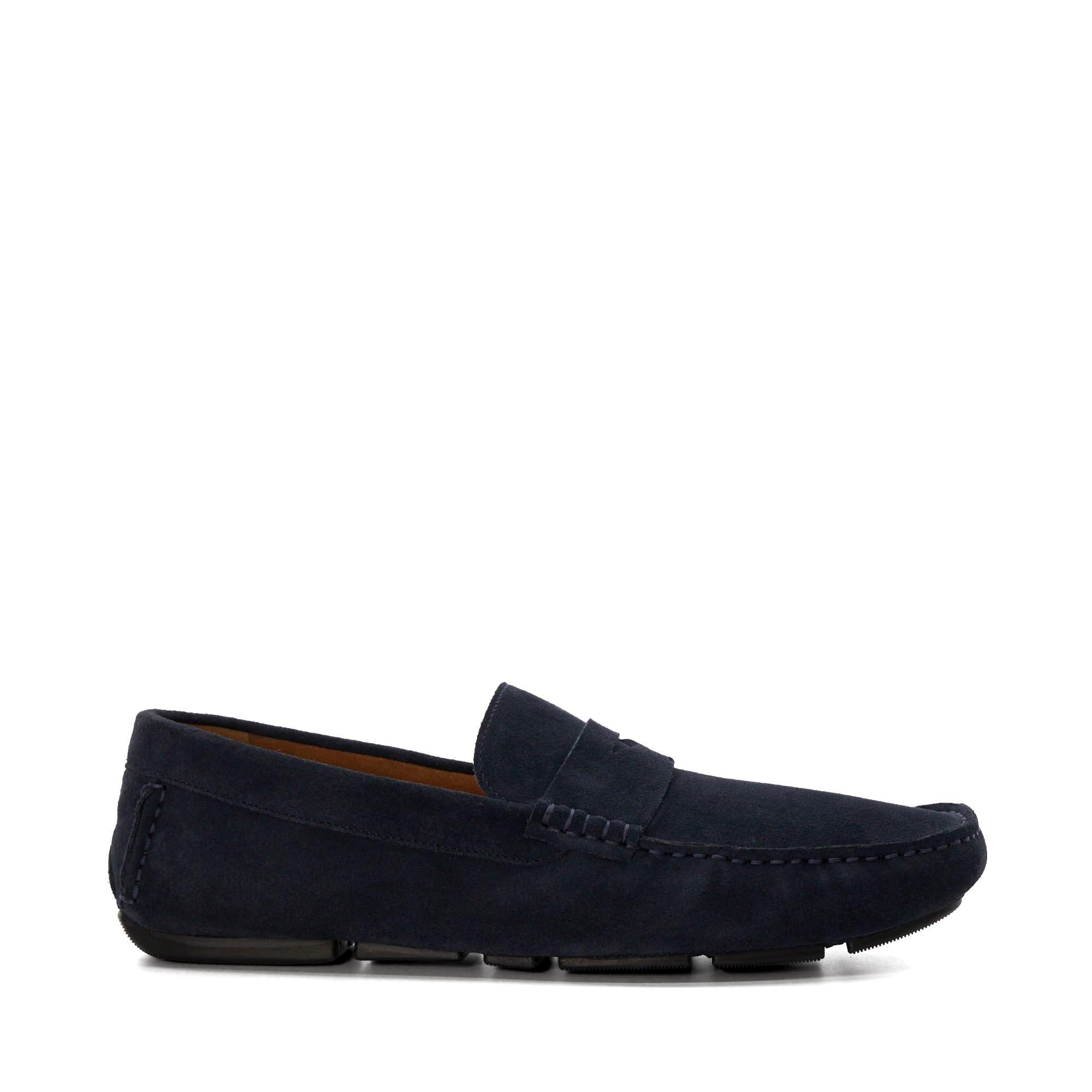Navy Suede 164 - Dune London - Bradlay Moccasin Loafers - 1
