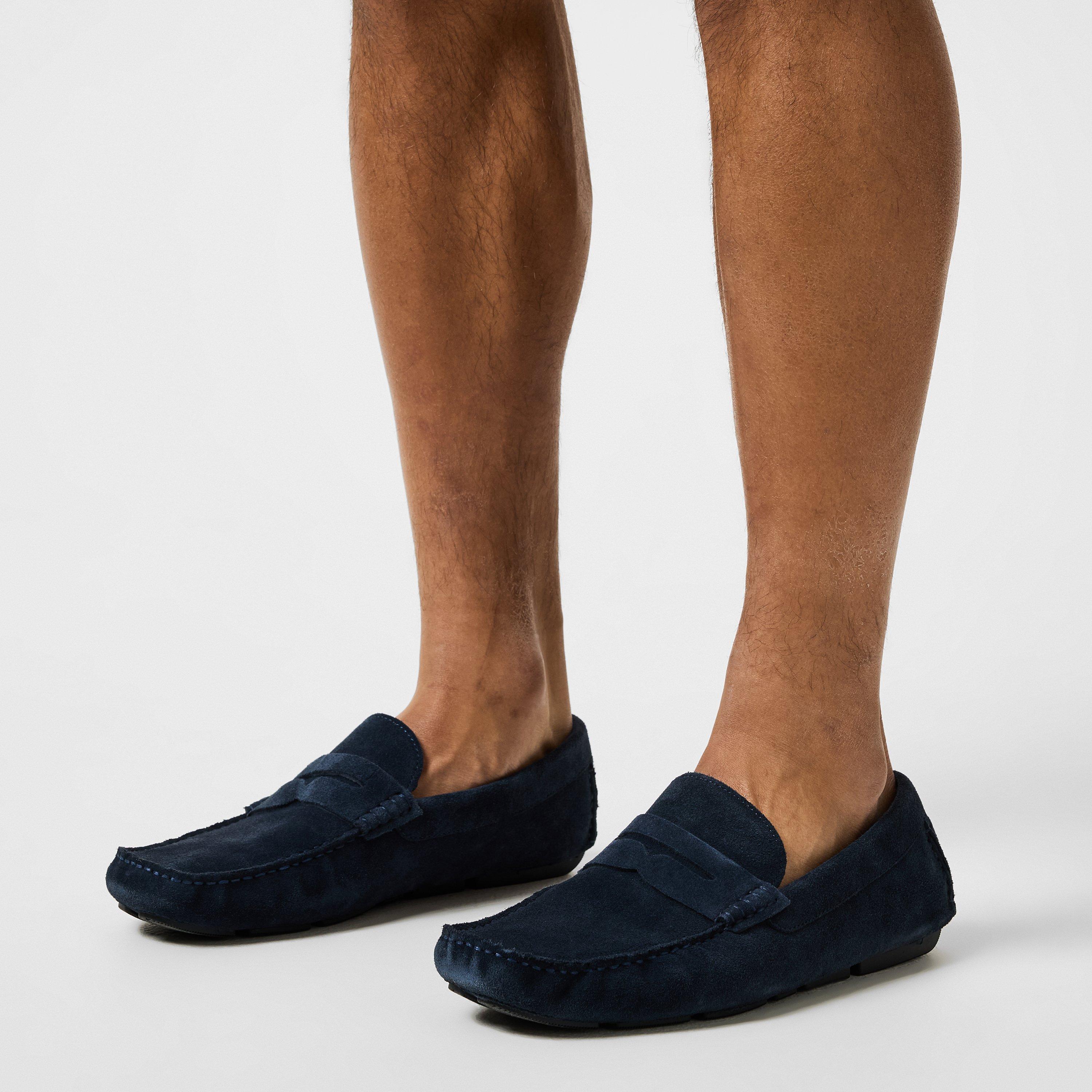 Navy Suede 164 - Dune London - Bradlay Moccasin Loafers - 2