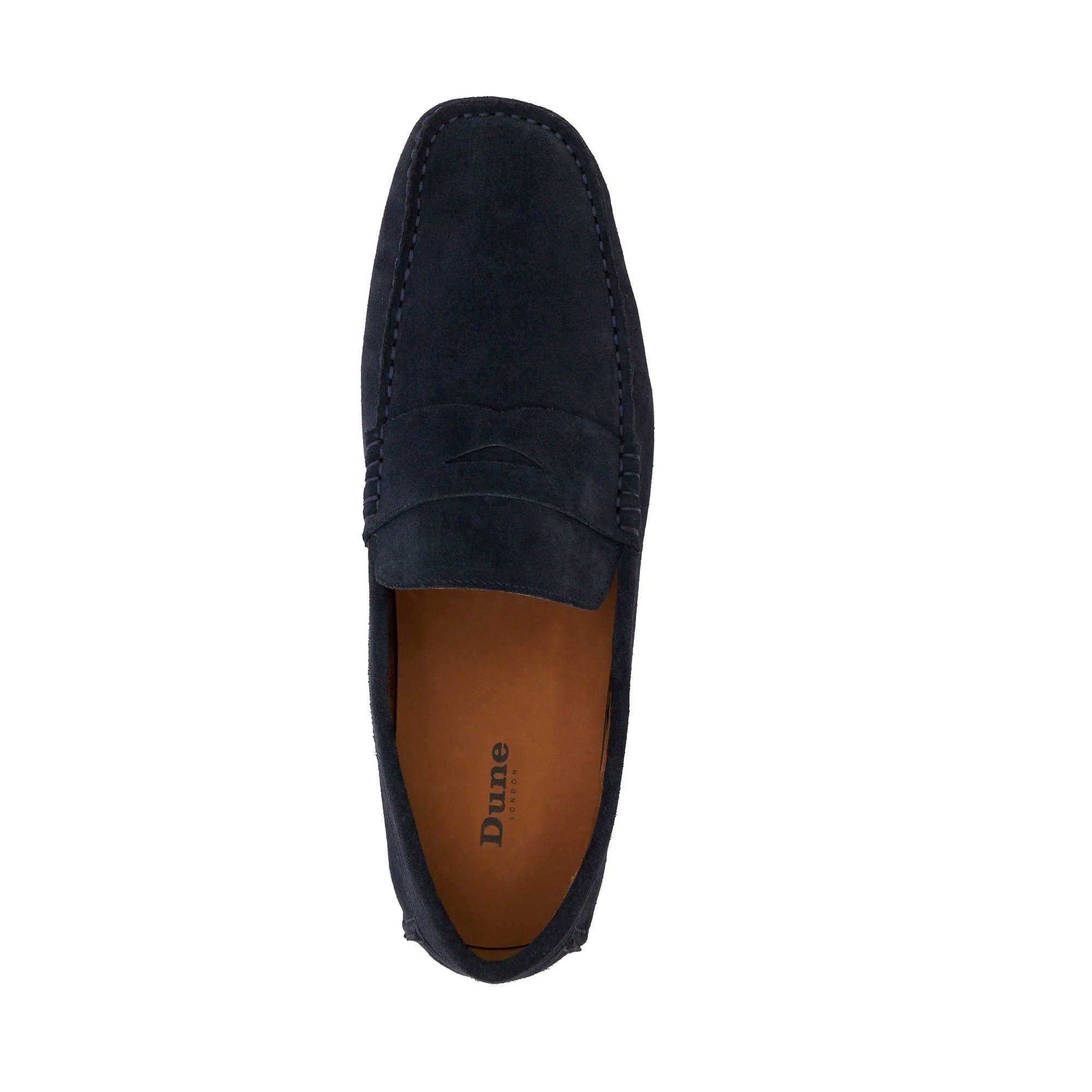 Navy Suede 164 - Dune London - Bradlay Moccasin Loafers - 4