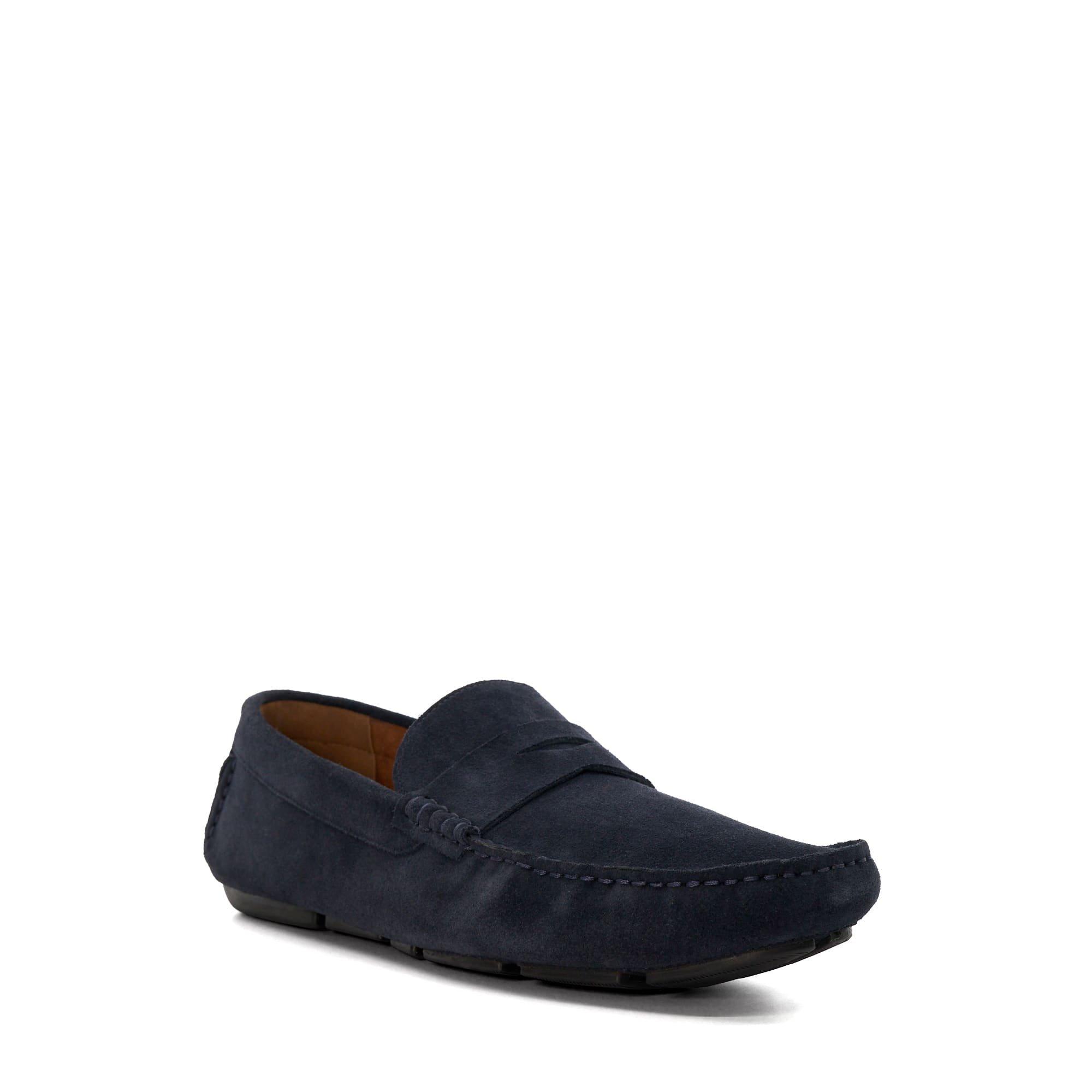 Navy Suede 164 - Dune London - Bradlay Moccasin Loafers - 5