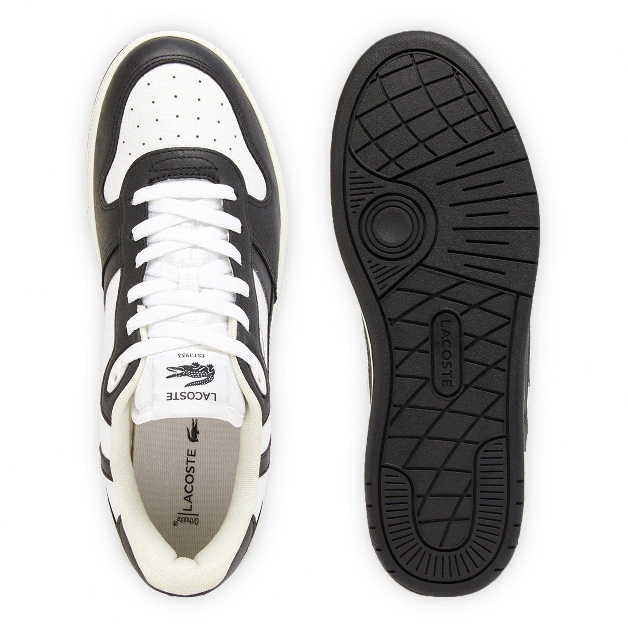 WHT/BLK - Lacoste - T-Clip Set Leather Mens Shoes - 5