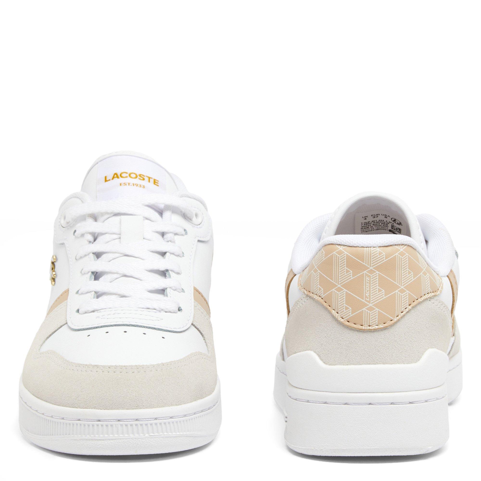 WHT/LT BRW - Lacoste - T-Clip Set Leather Womens Shoes - 4