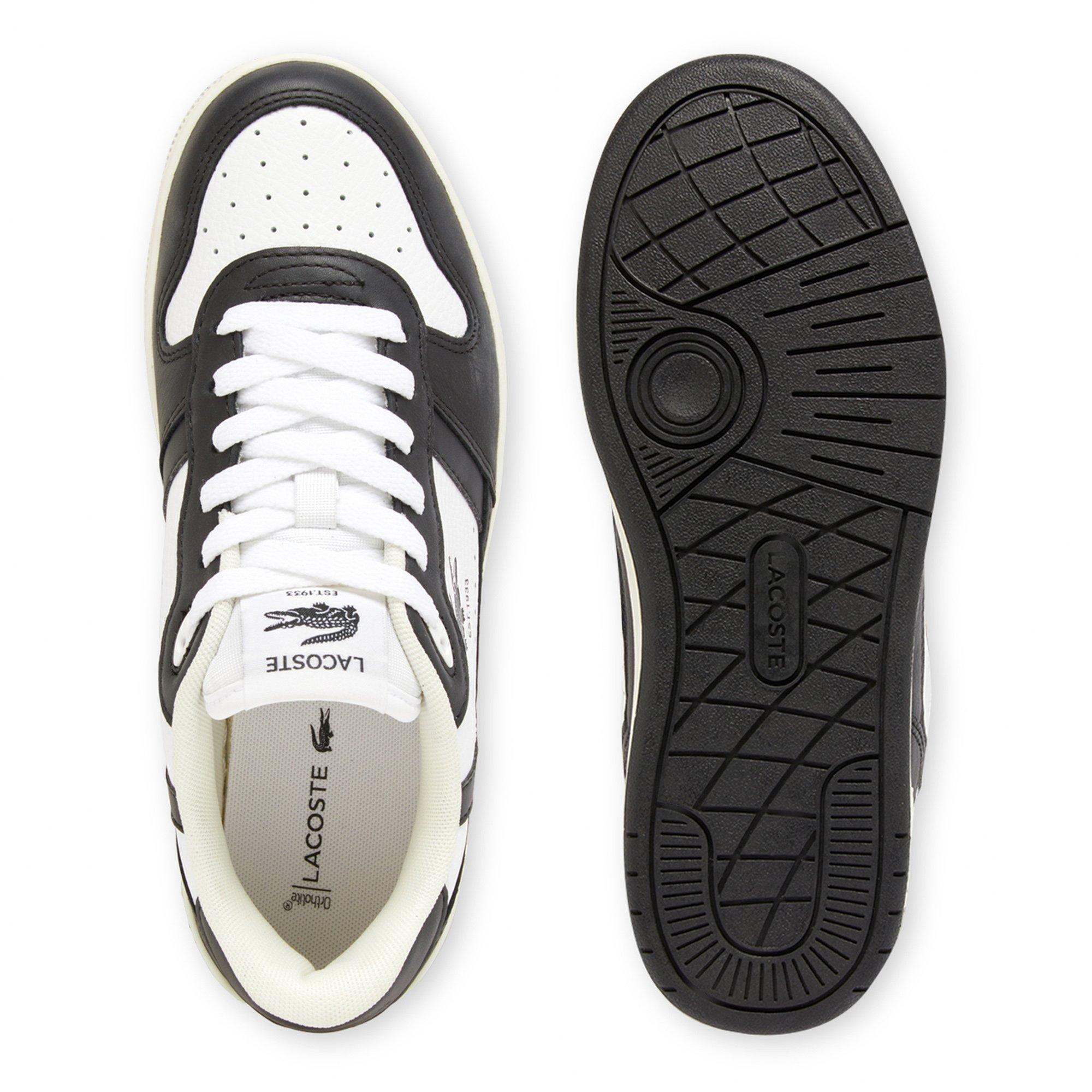 WHT/BLK - Lacoste - T-Clip Set Leather Womens Shoes - 5