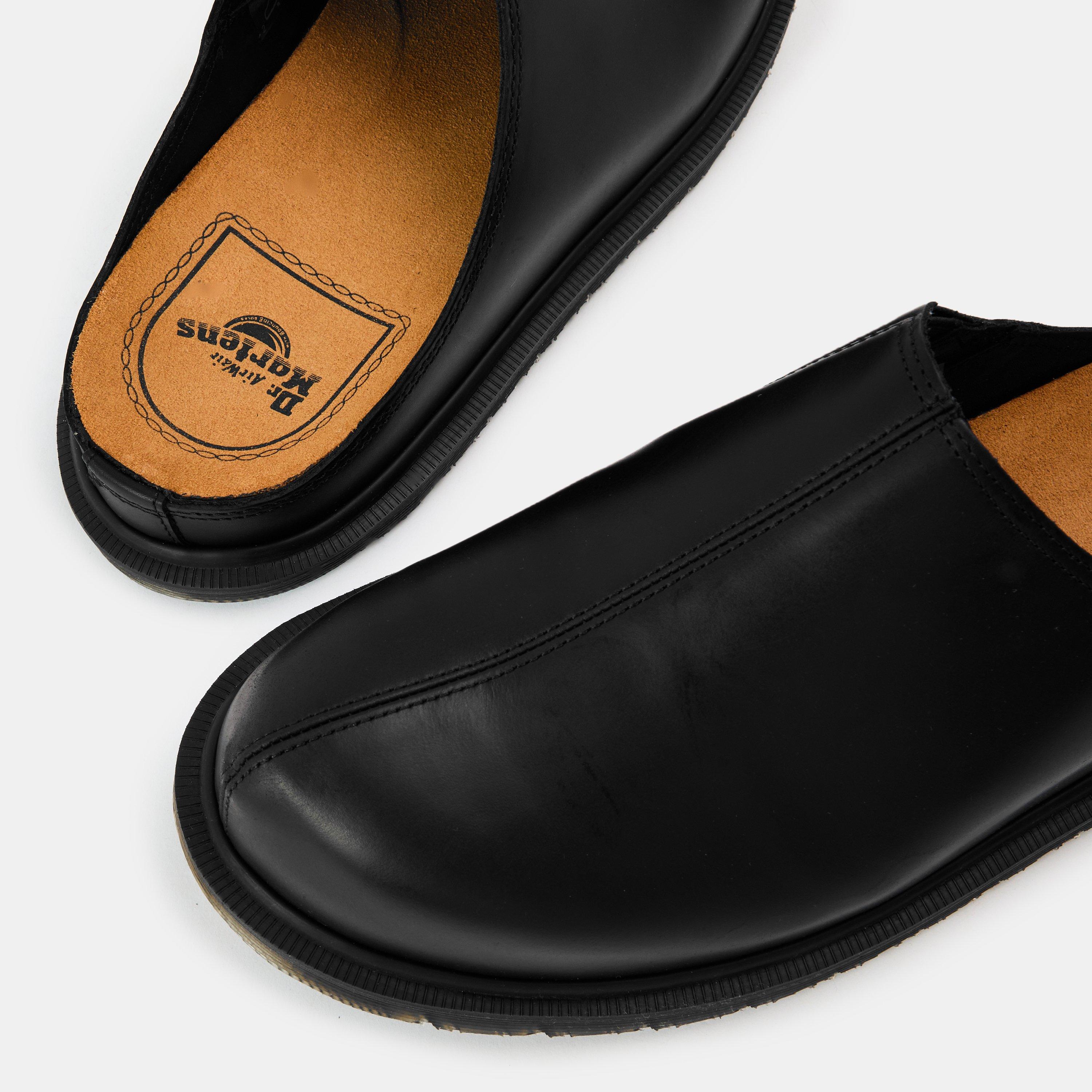 Black Orleans - Dr Martens - Men's San Flat Mules - 4