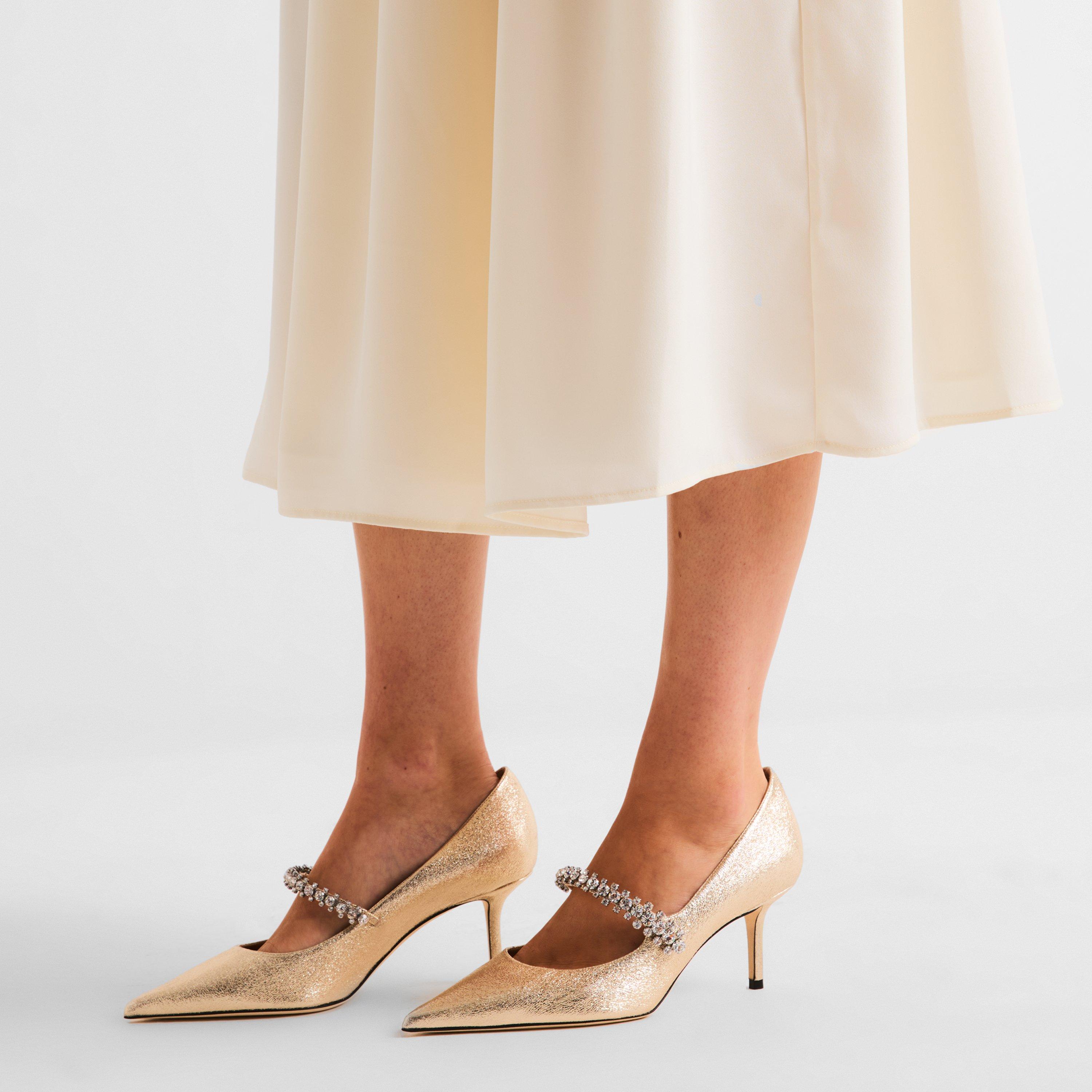 Platinum - Jimmy Choo - Women's Bing 65 Leather Mules - 3