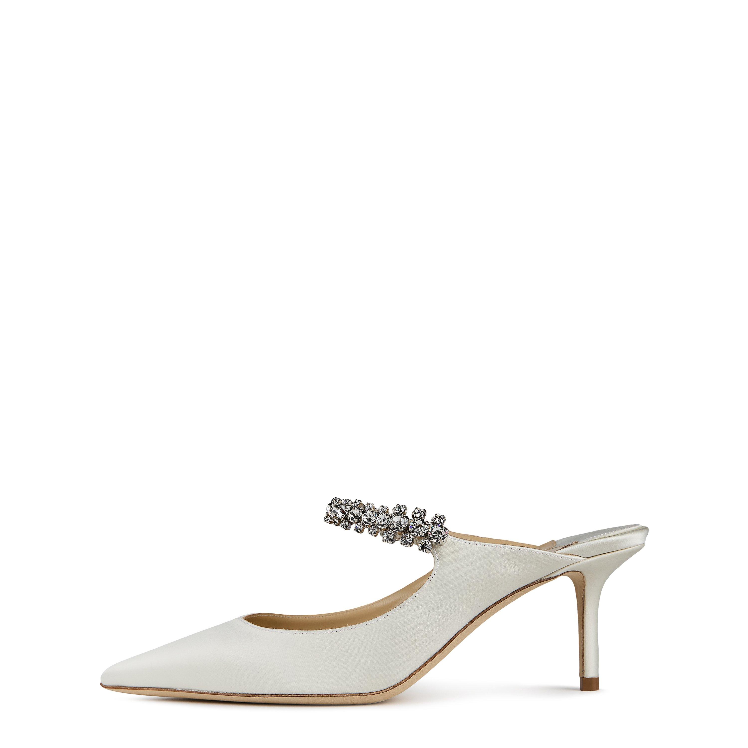 Ivory Satin - Jimmy Choo - Women's Bing 65 Leather Mules - 3