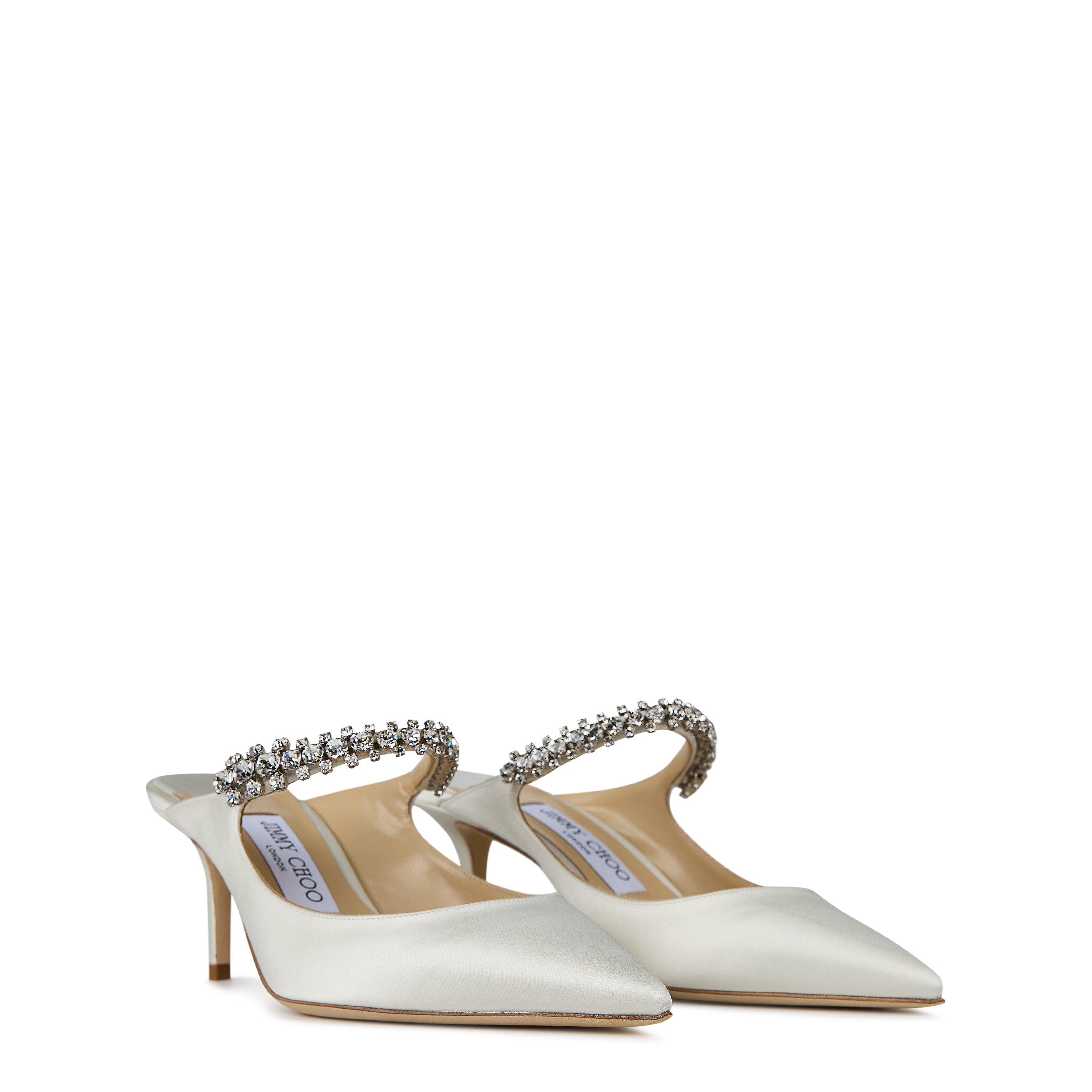 Ivory Satin - Jimmy Choo - Women's Bing 65 Leather Mules - 4