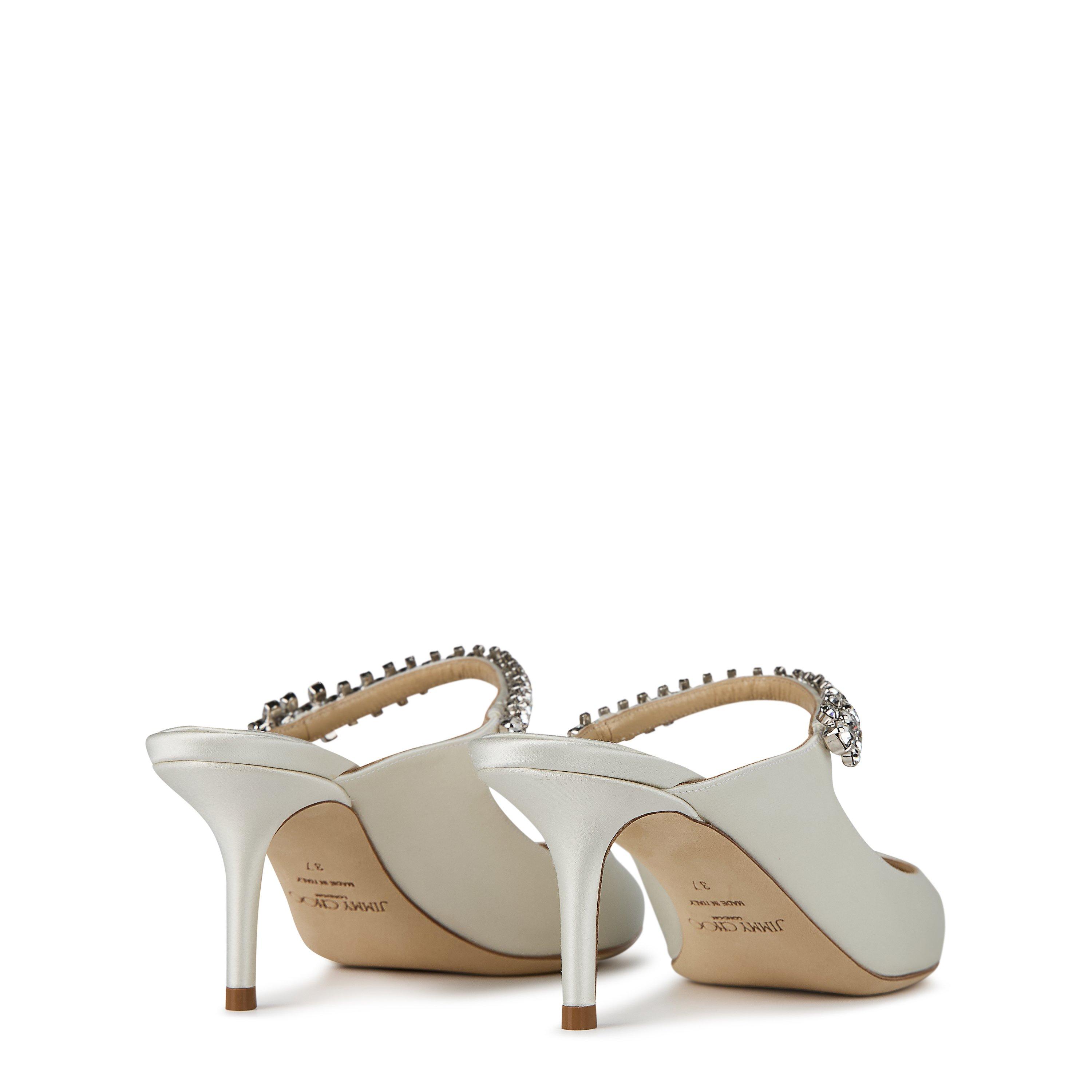 Ivory Satin - Jimmy Choo - Women's Bing 65 Leather Mules - 5