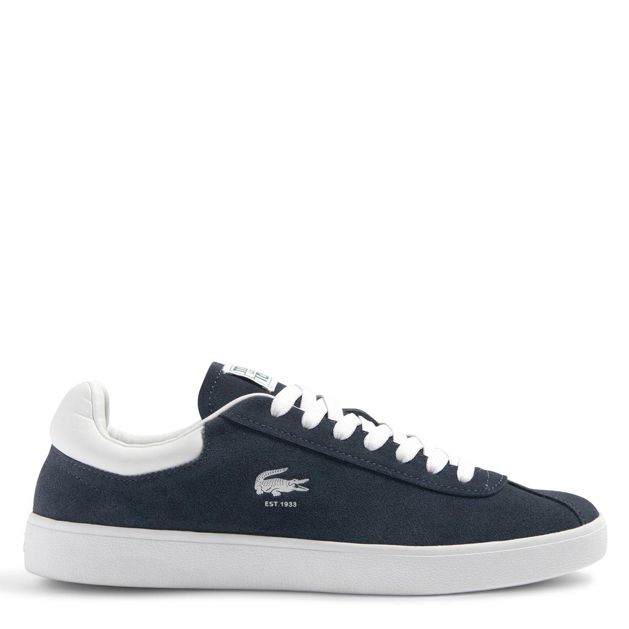 NVY/WHT - Lacoste - Baseshot Mens Leather Shoes - 1