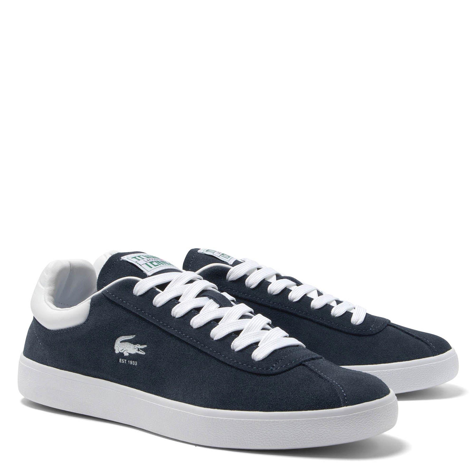 NVY/WHT - Lacoste - Baseshot Mens Leather Shoes - 2