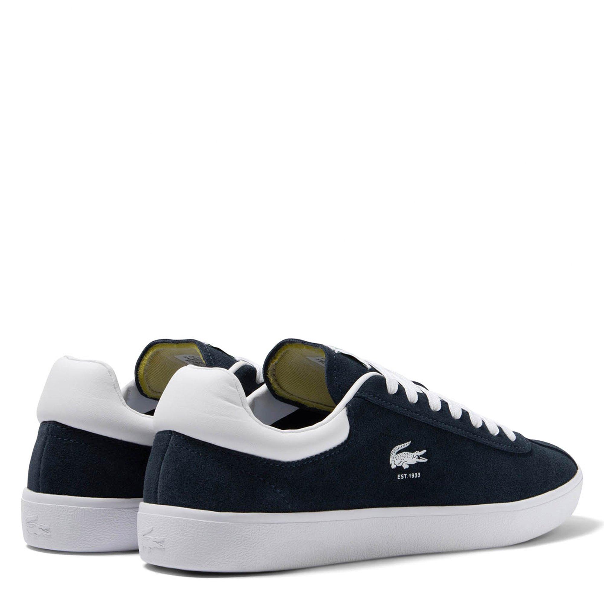 NVY/WHT - Lacoste - Baseshot Mens Leather Shoes - 3