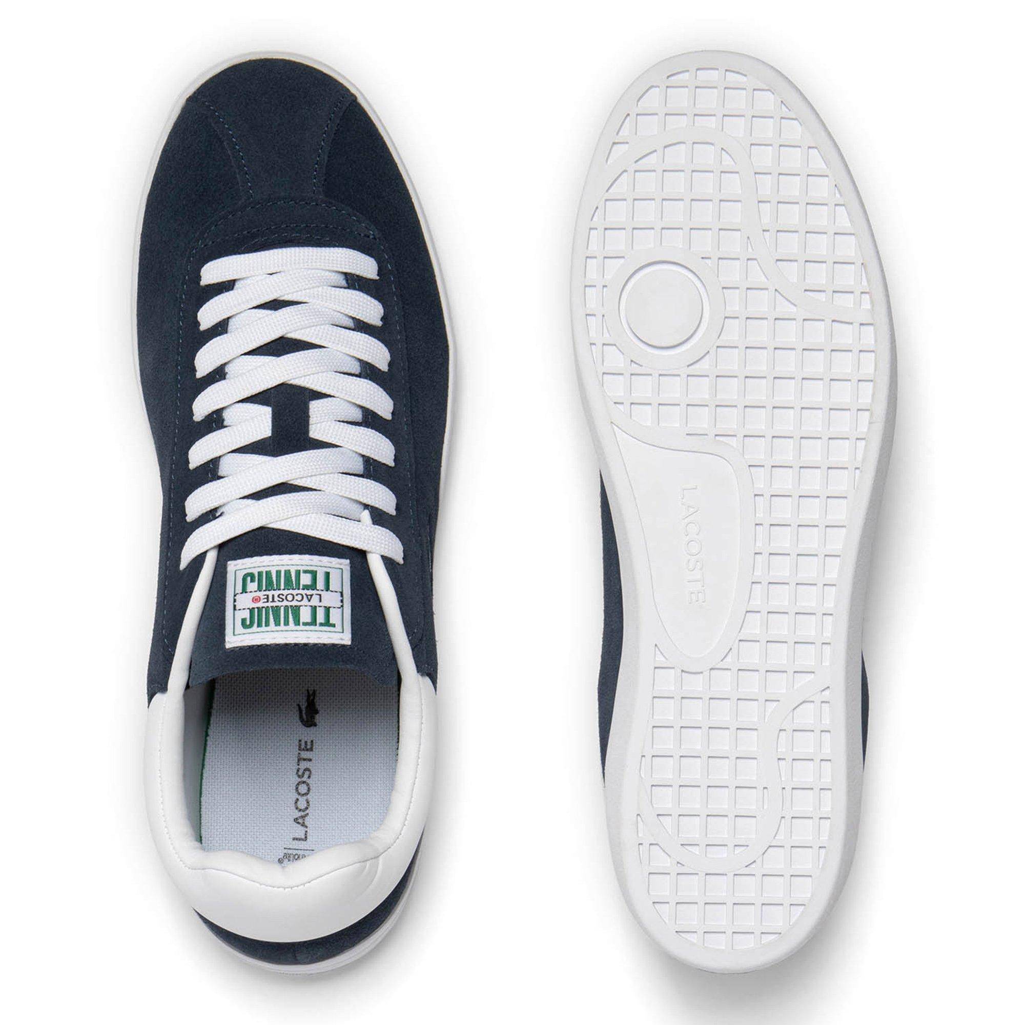 NVY/WHT - Lacoste - Baseshot Mens Leather Shoes - 5