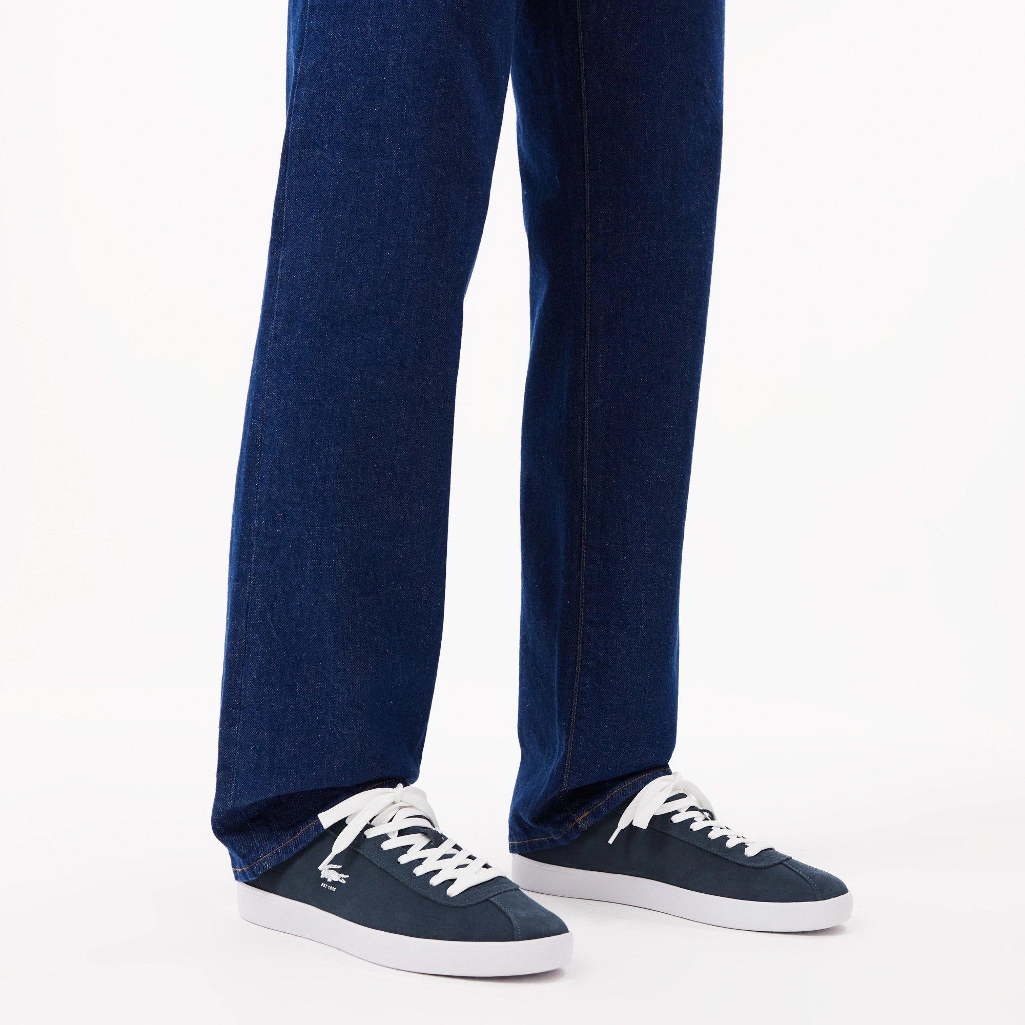 NVY/WHT - Lacoste - Baseshot Mens Leather Shoes - 6