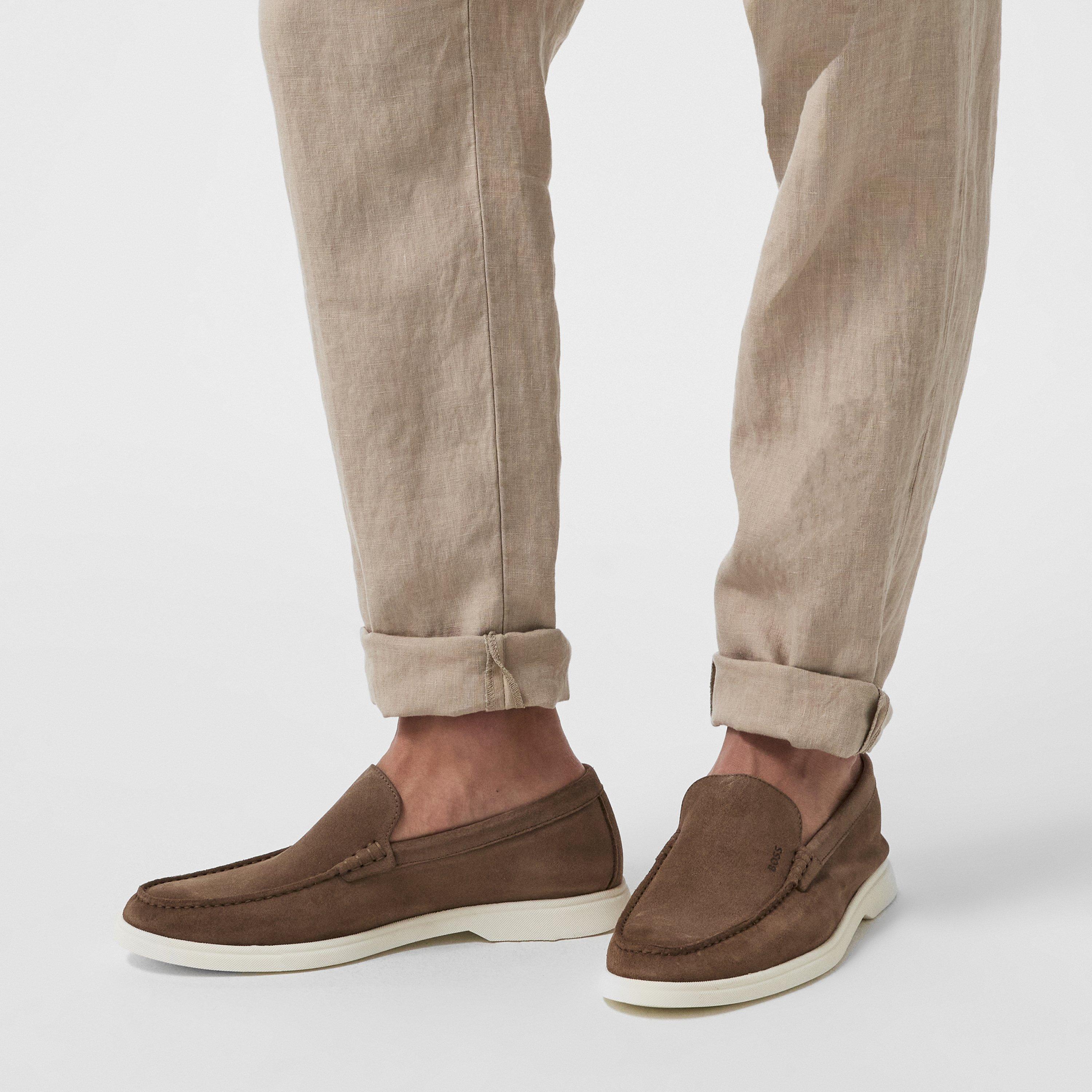 Med Beige 260 - Boss - Men's Sienne Logo Embossed Loafers - 3