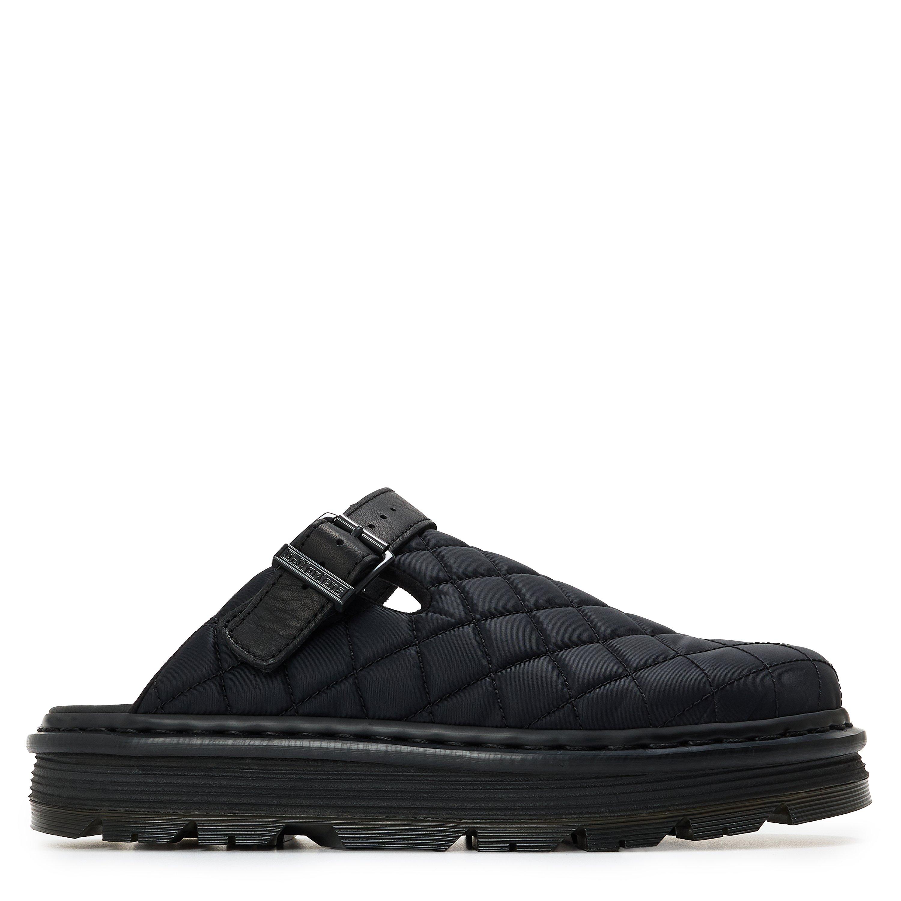 Black Nylon - Dr Martens - ZebZag Quilted Mules - 1