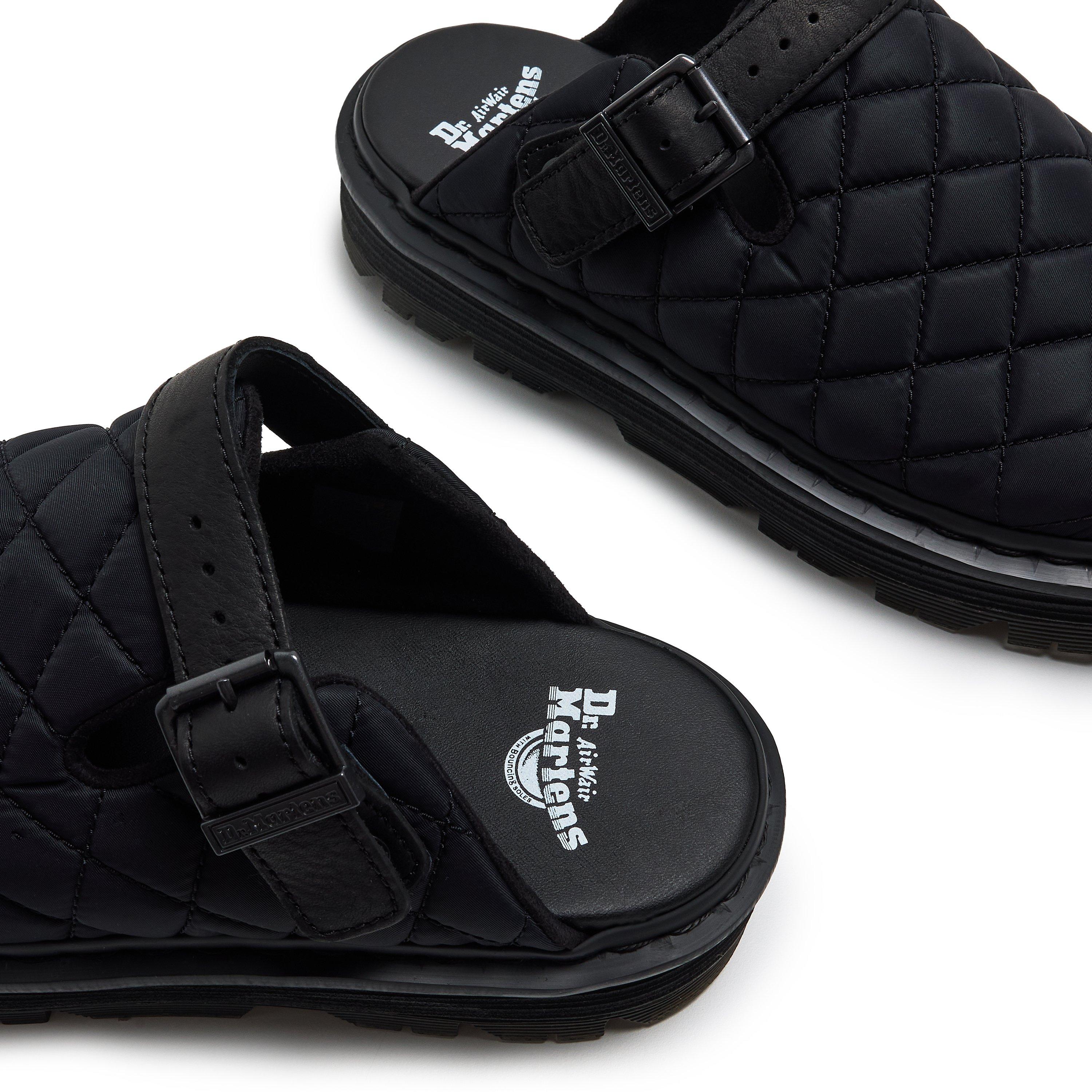 Black Nylon - Dr Martens - ZebZag Quilted Mules - 3