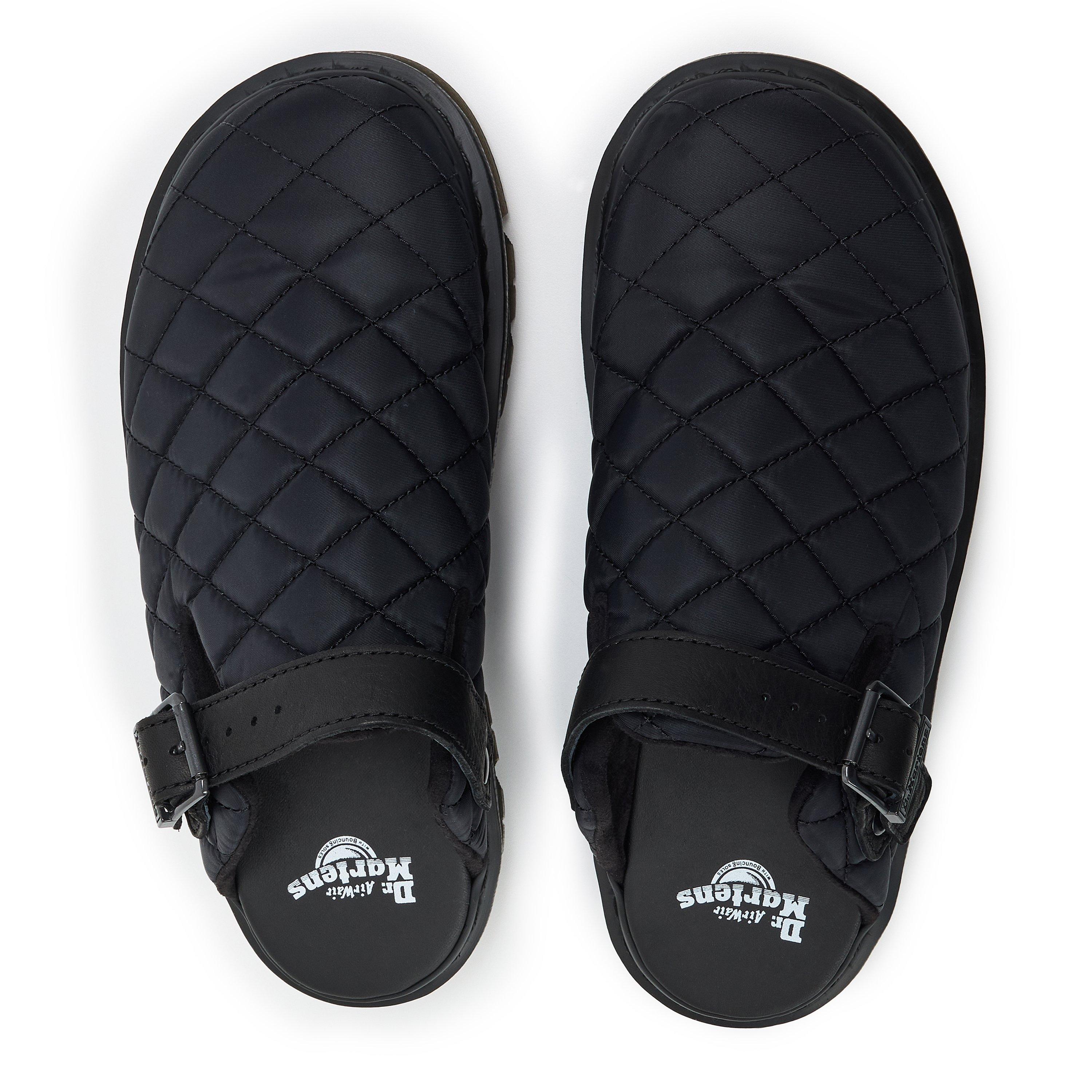 Black Nylon - Dr Martens - ZebZag Quilted Mules - 4