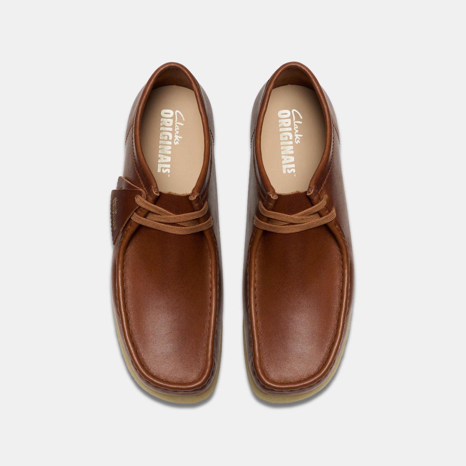 Tan Leather - Clarks - Men's Wallabee Boat Shoes - 6