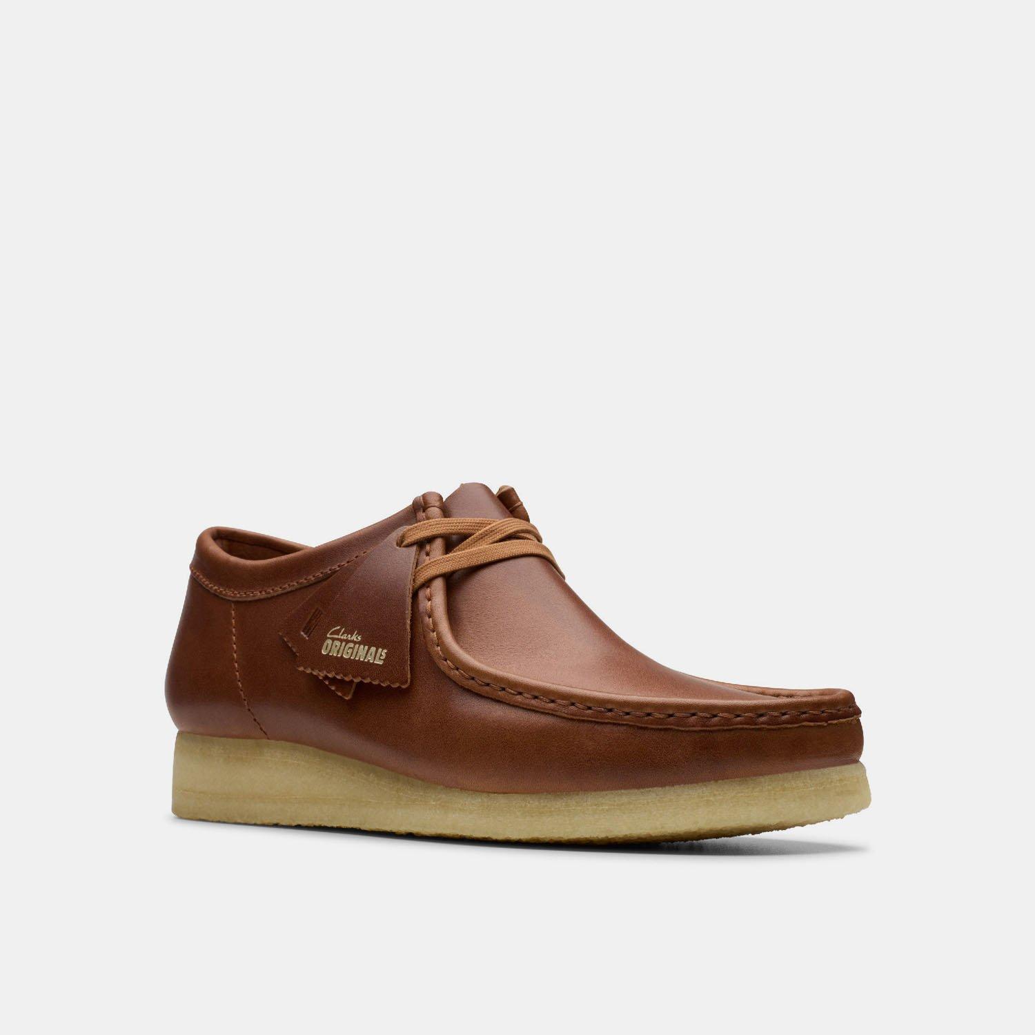 Tan Leather - Clarks - Men's Wallabee Boat Shoes - 7