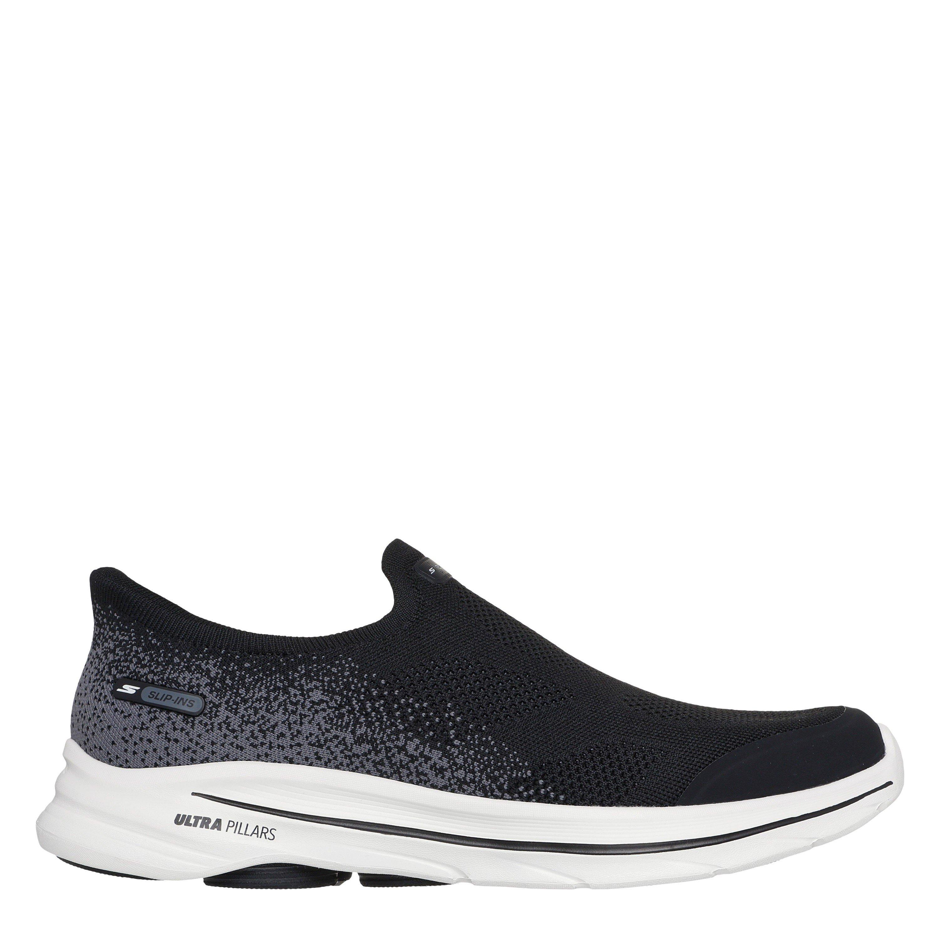 BLK/WHT - Skechers - Men's GO WALK 8 Slip on Trainers - 1