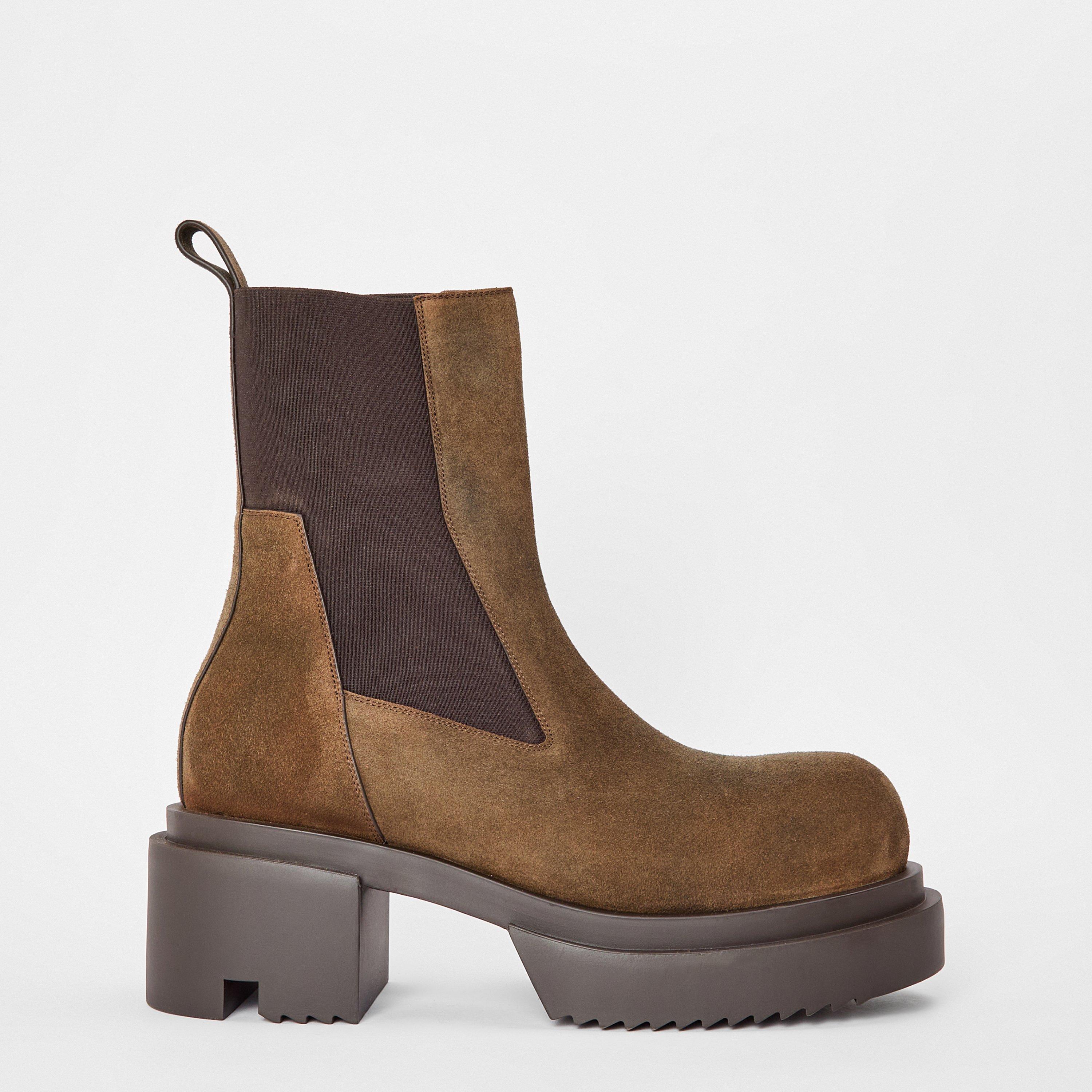 Indigo/Milk 106 - Rick Owens - Men's Elastic Side Panel Chelsea Boots - 1