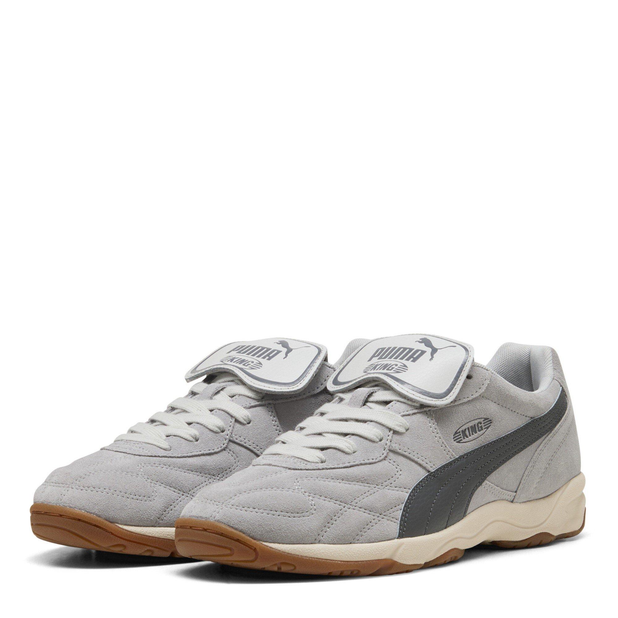 Gray Echo-Alp - Puma - Men's King Indoor Suede Low-Top Trainers - 1