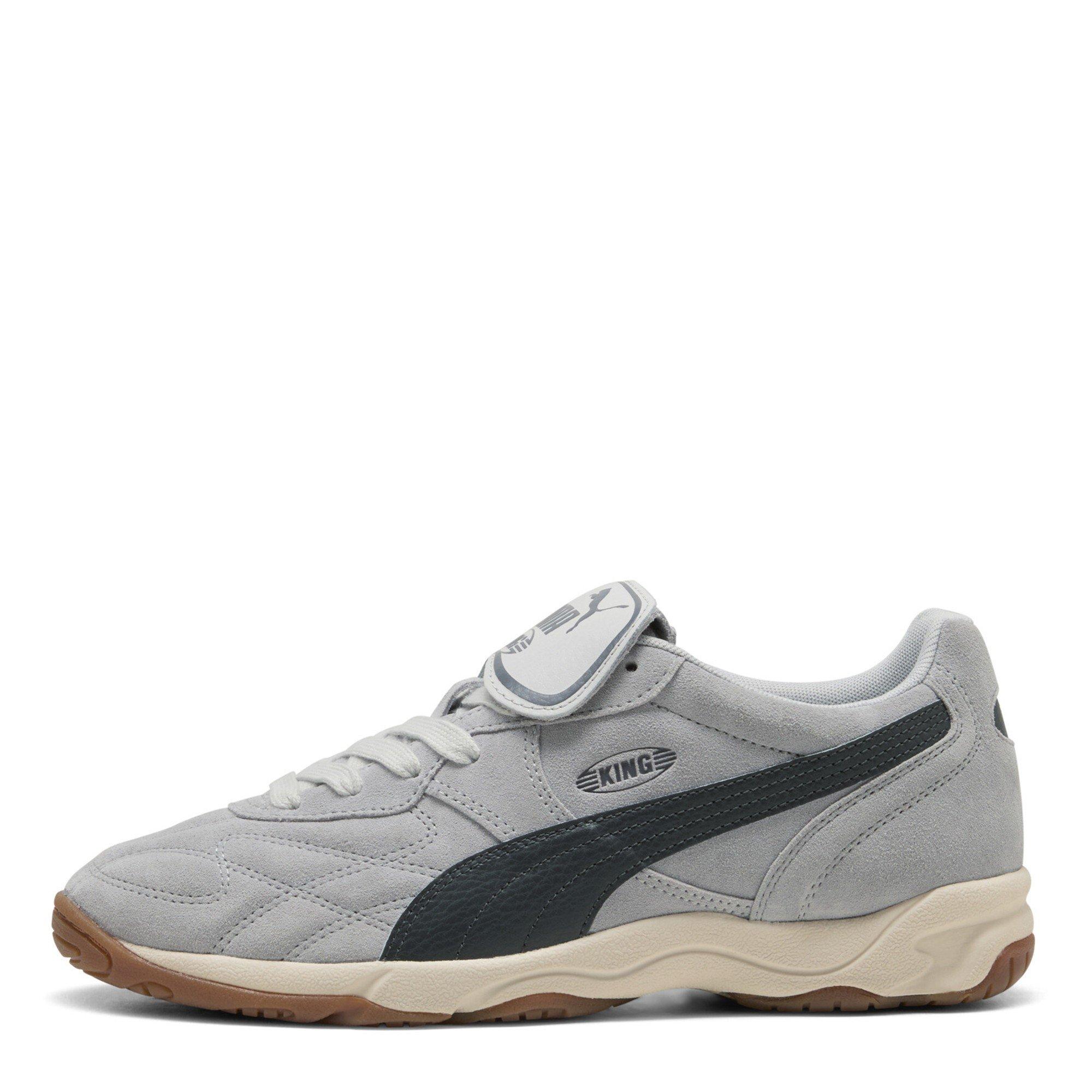 Gray Echo-Alp - Puma - Men's King Indoor Suede Low-Top Trainers - 2