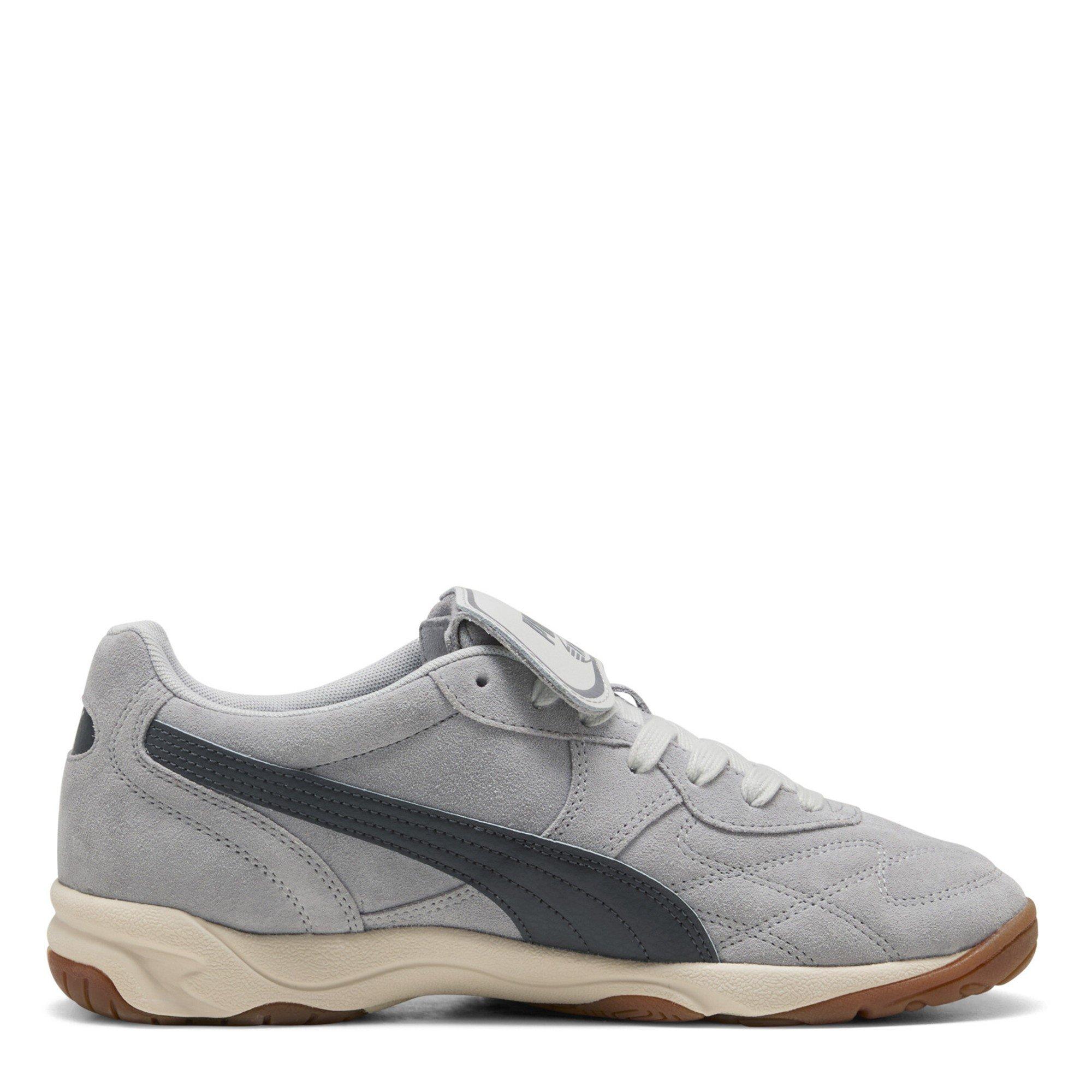 Gray Echo-Alp - Puma - Men's King Indoor Suede Low-Top Trainers - 4