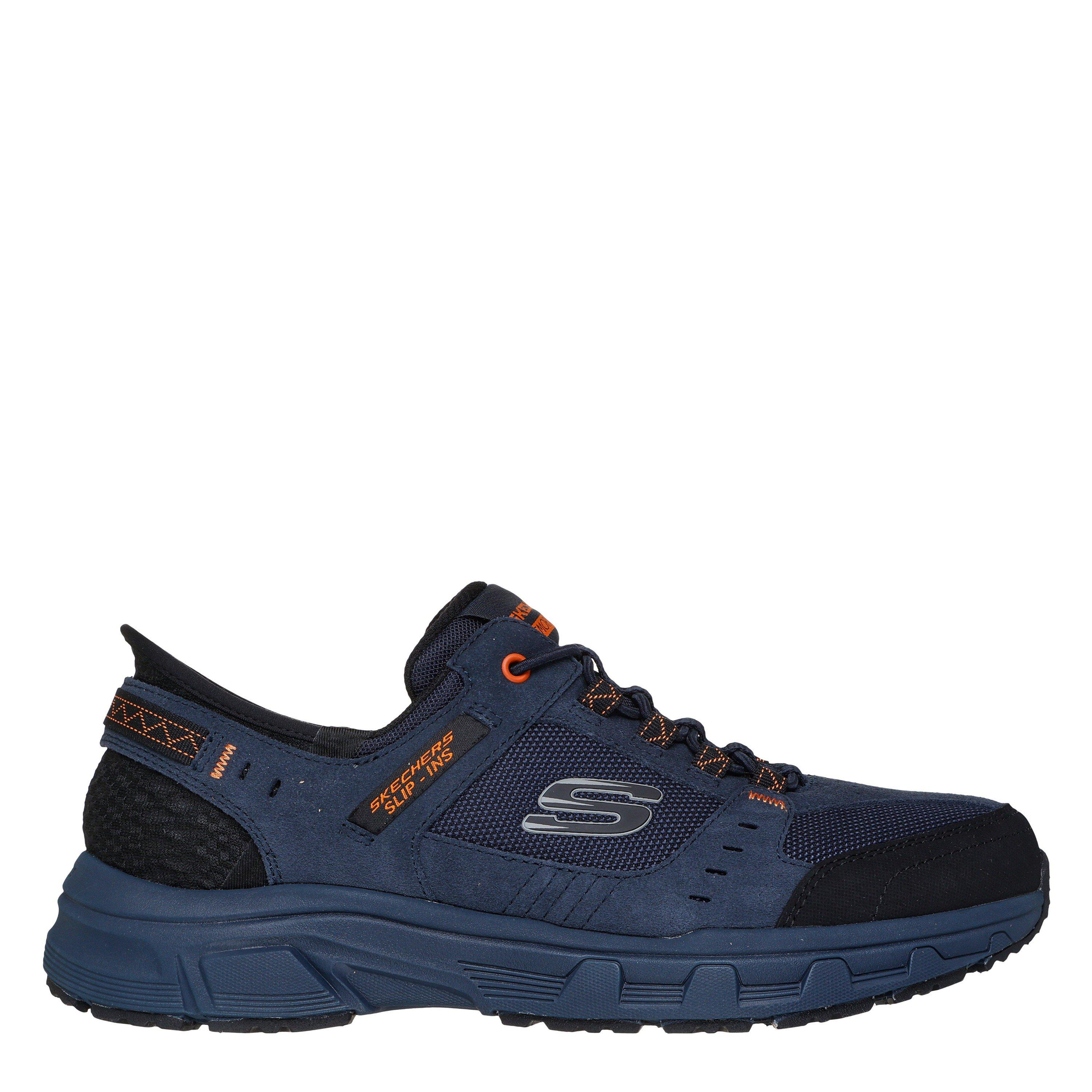 Skechers Men's Oak Canyon Slip On Runners - Navy/Orange - 7 (41)