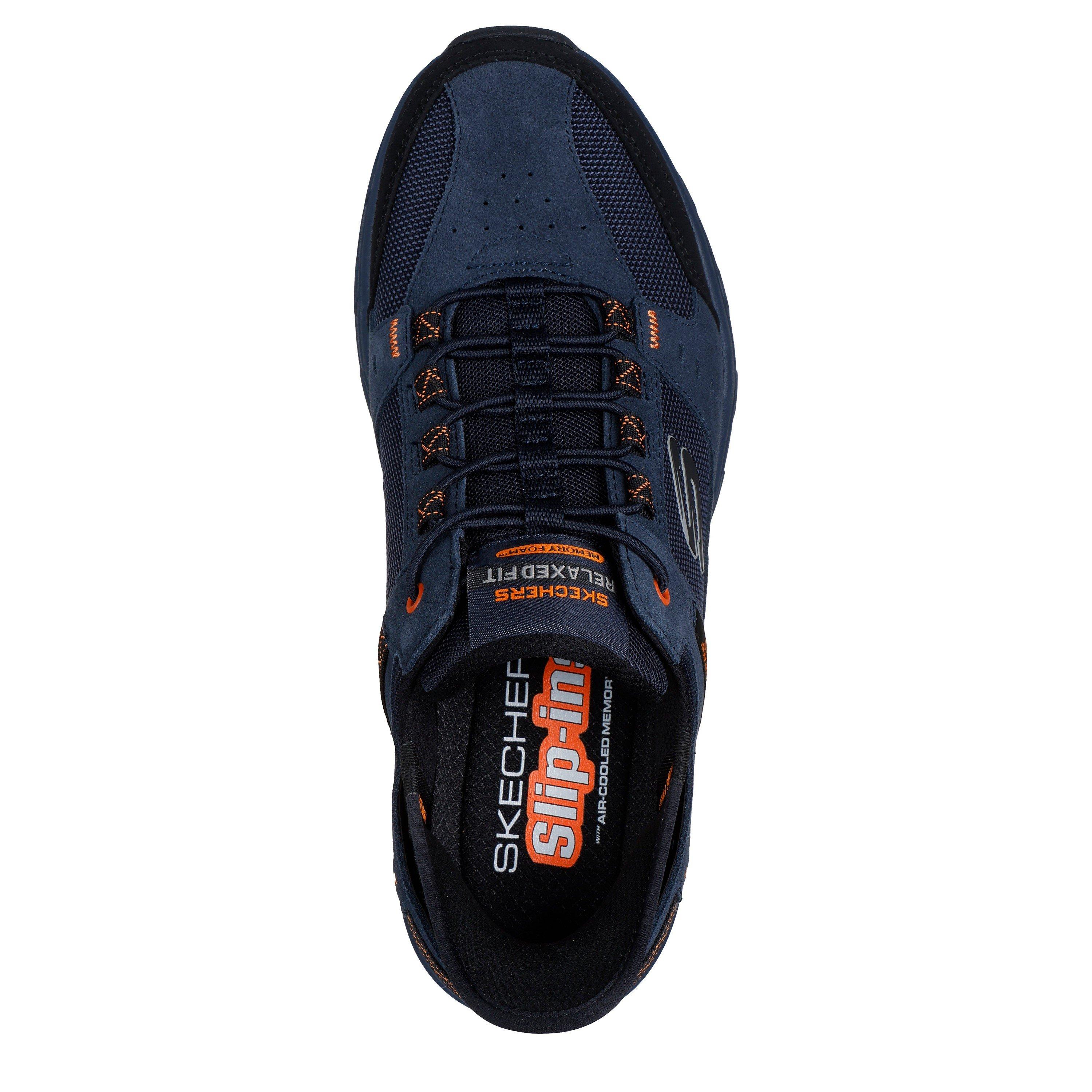 Marineblauw/Oranje - Skechers - Oak Canyon Slip On Runners Mens - 4
