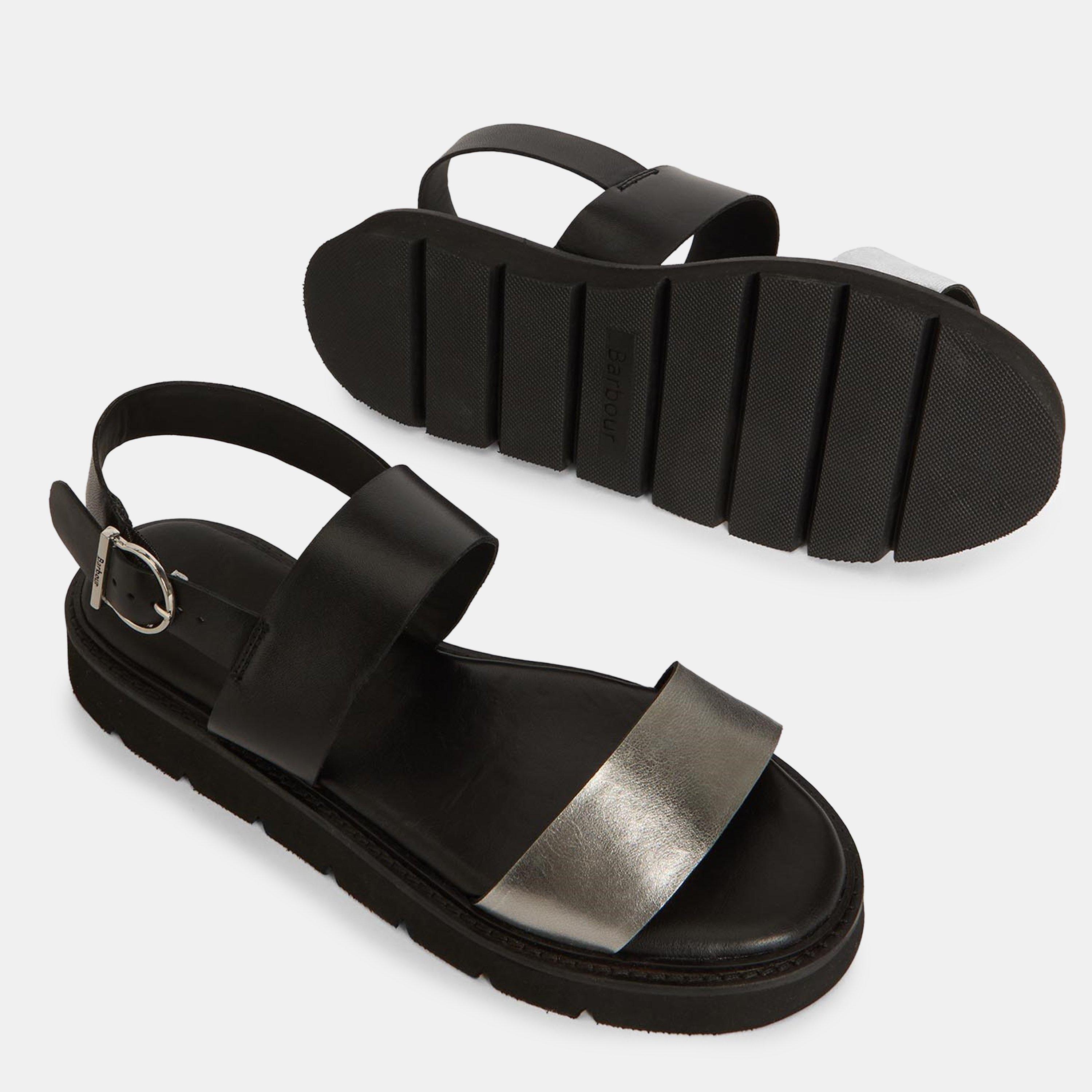 Black/Pewter - Barbour - Harewood Sandals - 4