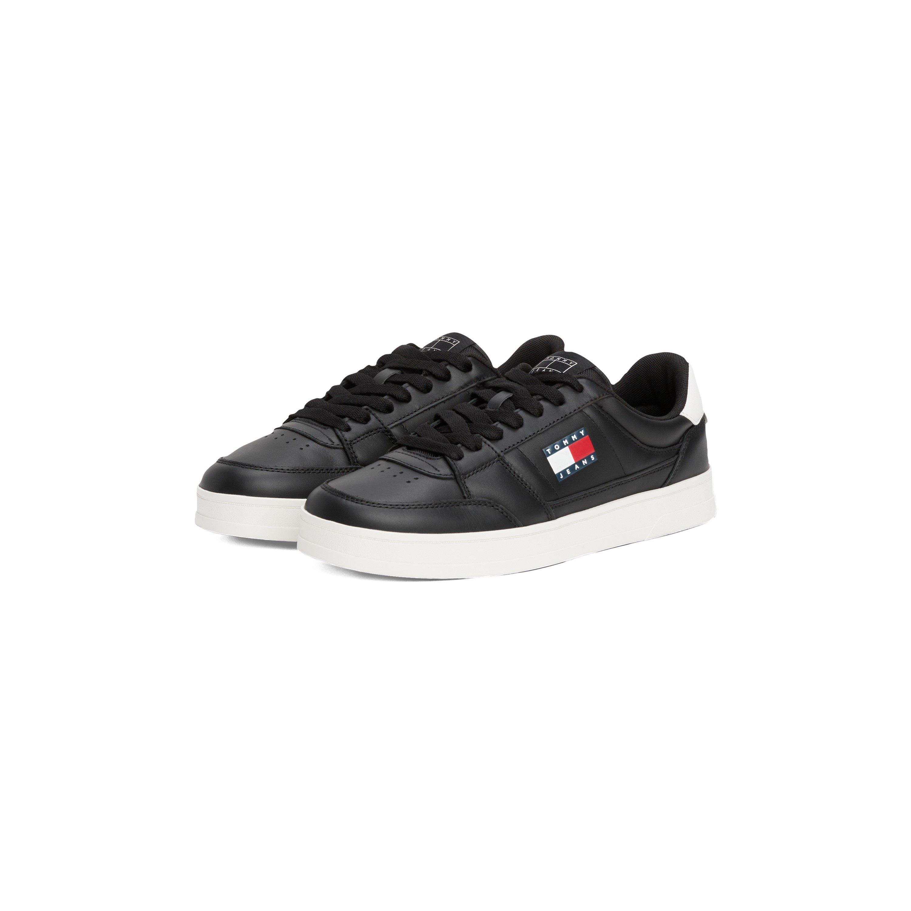 Black/White - Tommy Jeans - Men's TJ Greenwich Court Trainers - 2