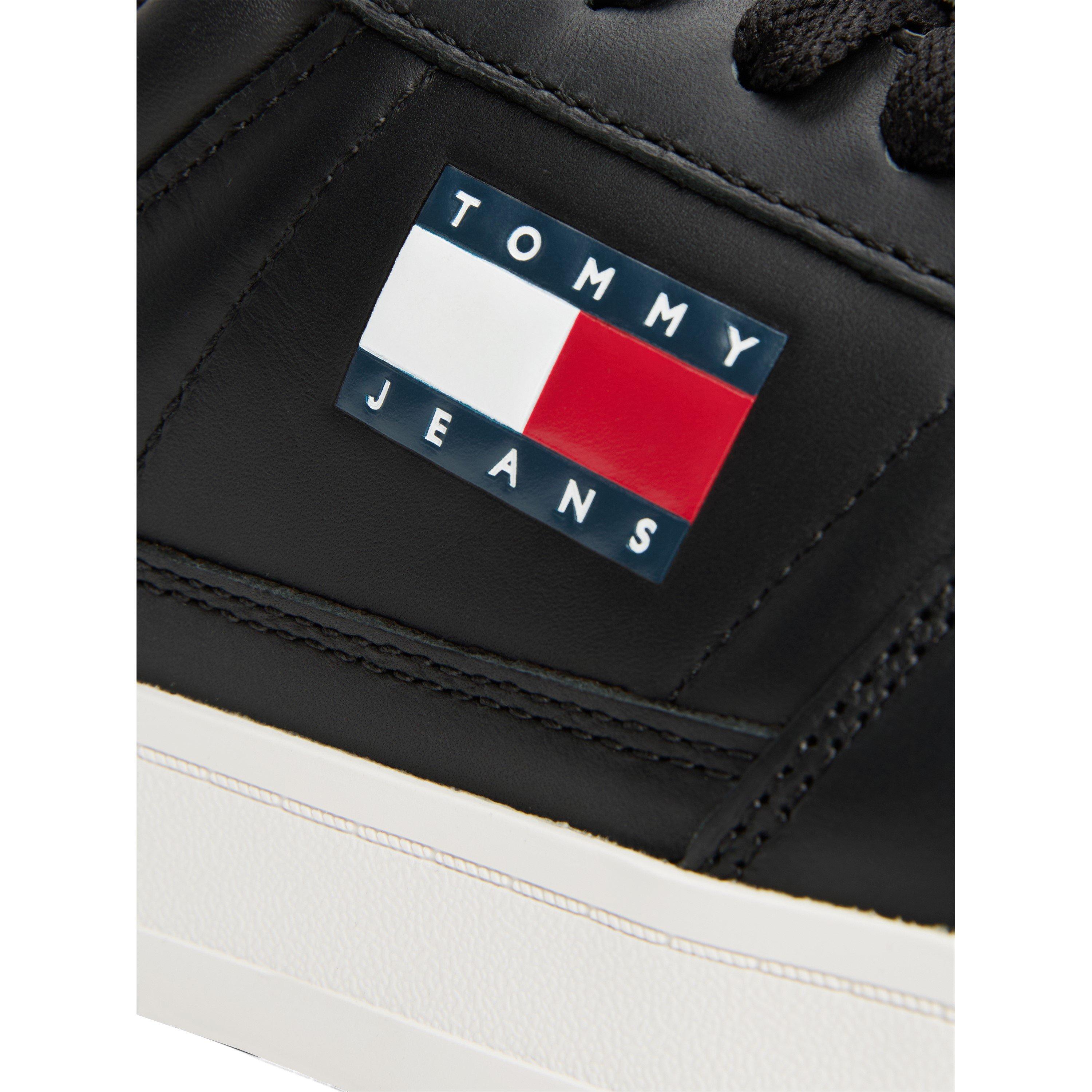 Black/White - Tommy Jeans - Men's TJ Greenwich Court Trainers - 4