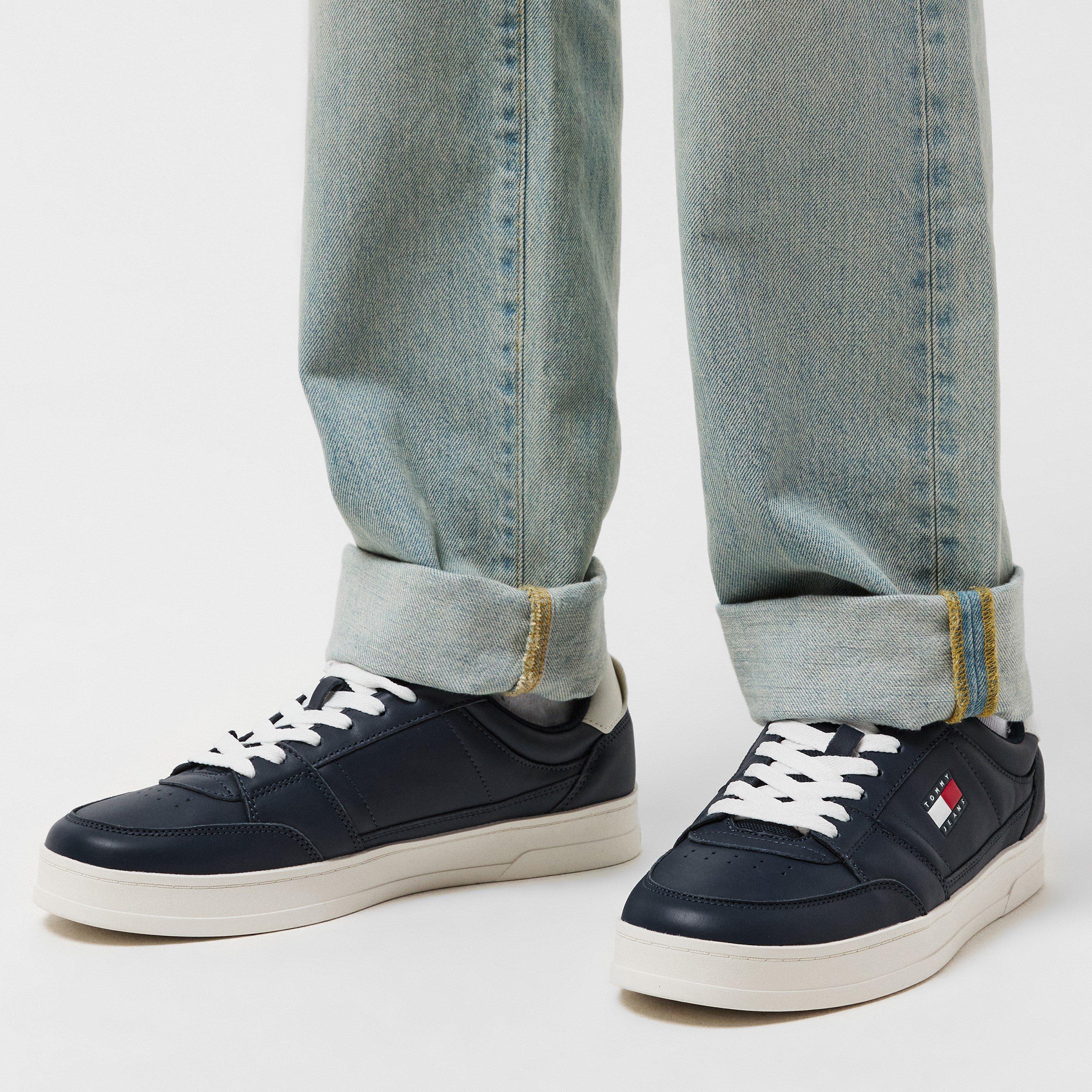 Navy/White - Tommy Jeans - Men's TJ Greenwich Court Trainers - 3