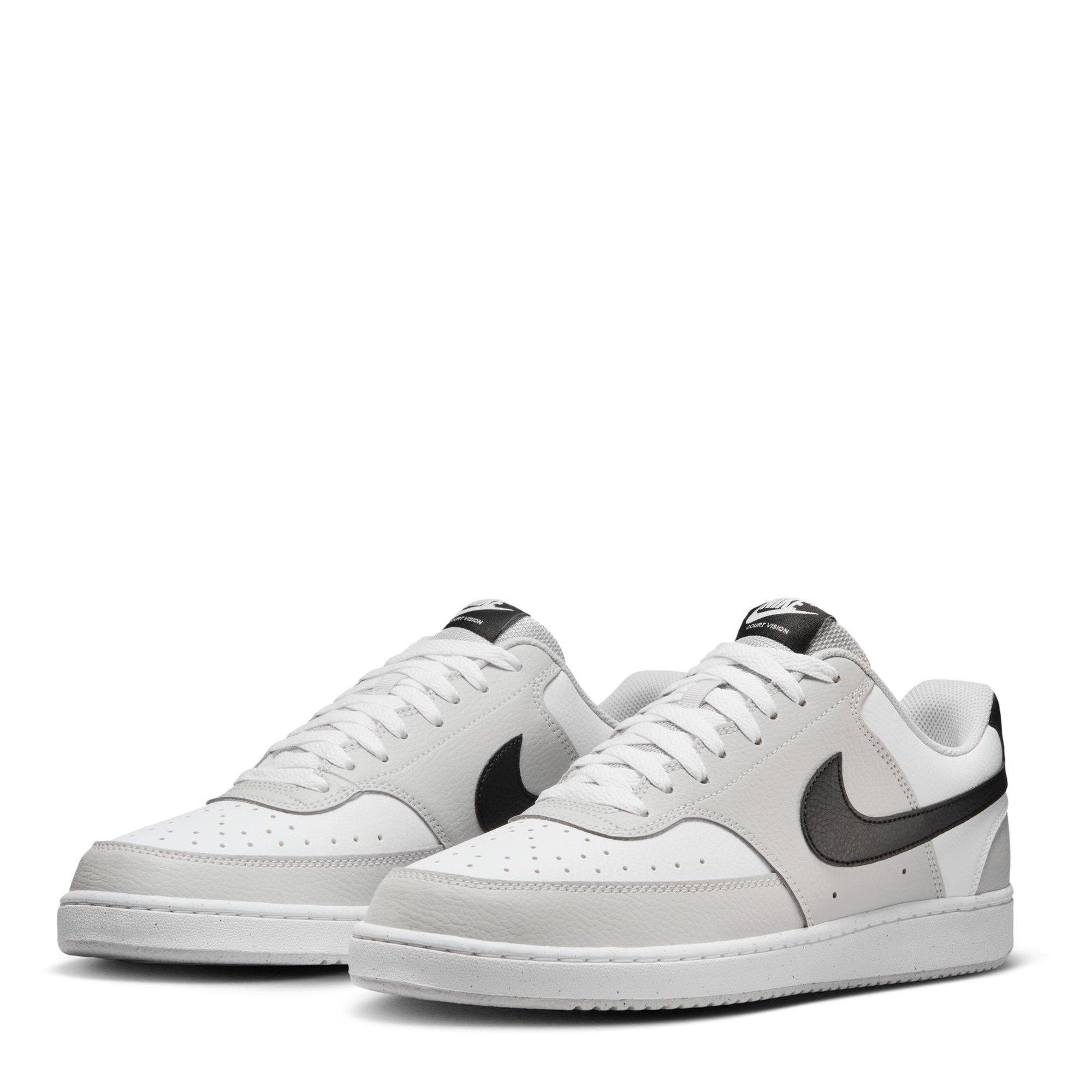 Grey/Blk-White - Nike - Court Vision Low Mens Shoes - 3