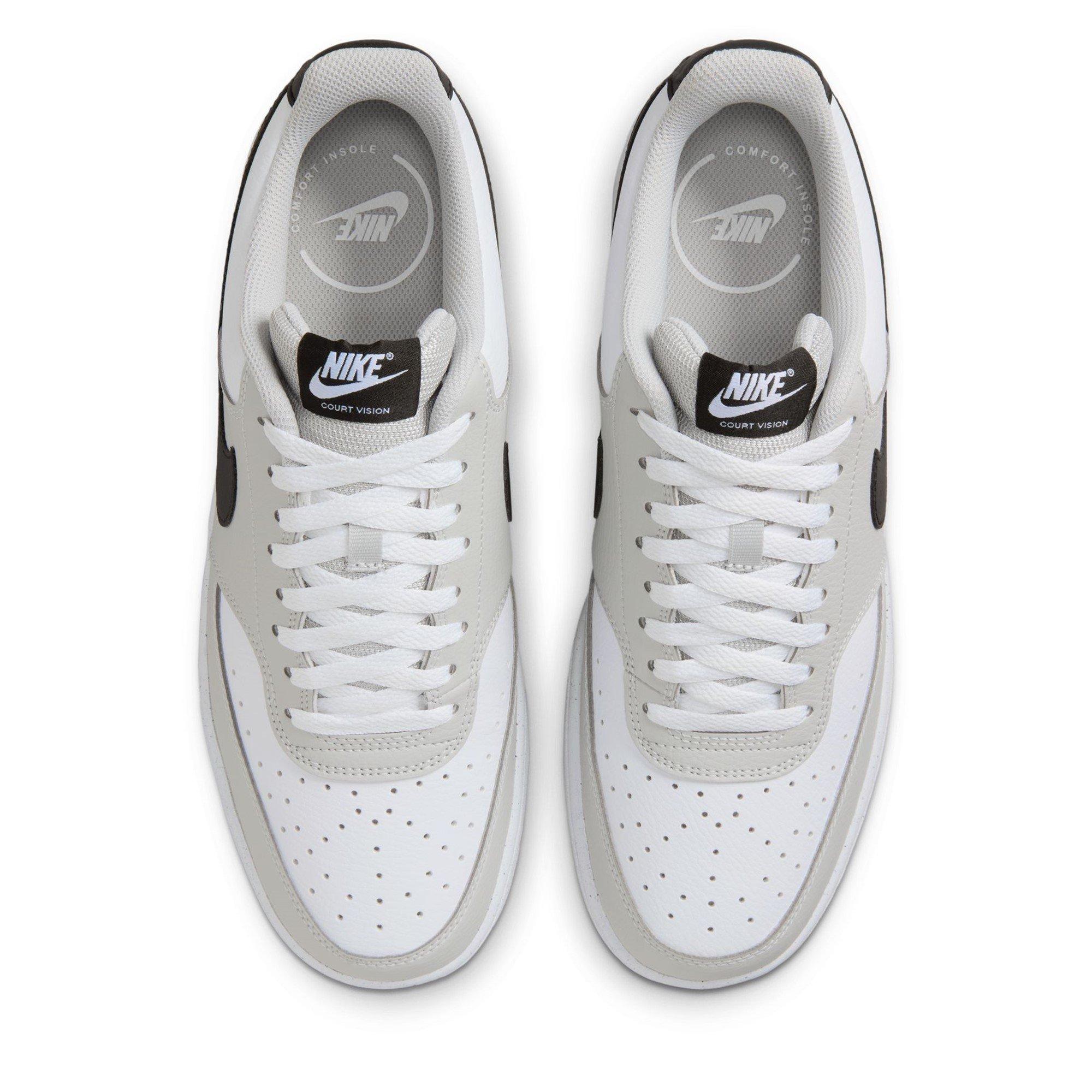 Grey/Blk-White - Nike - Court Vision Low Mens Shoes - 5