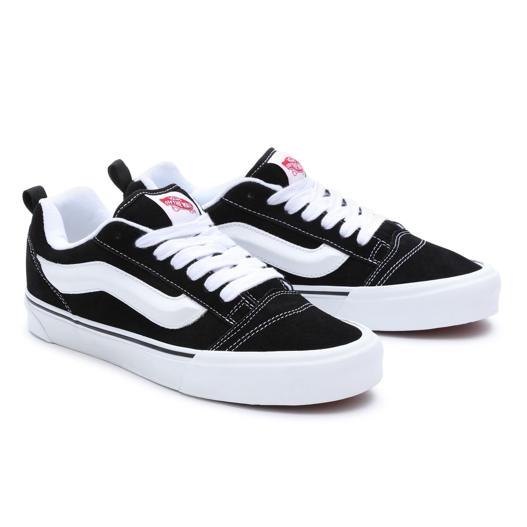 Black/White - Vans - Knu Skool Shoes Mens - 1