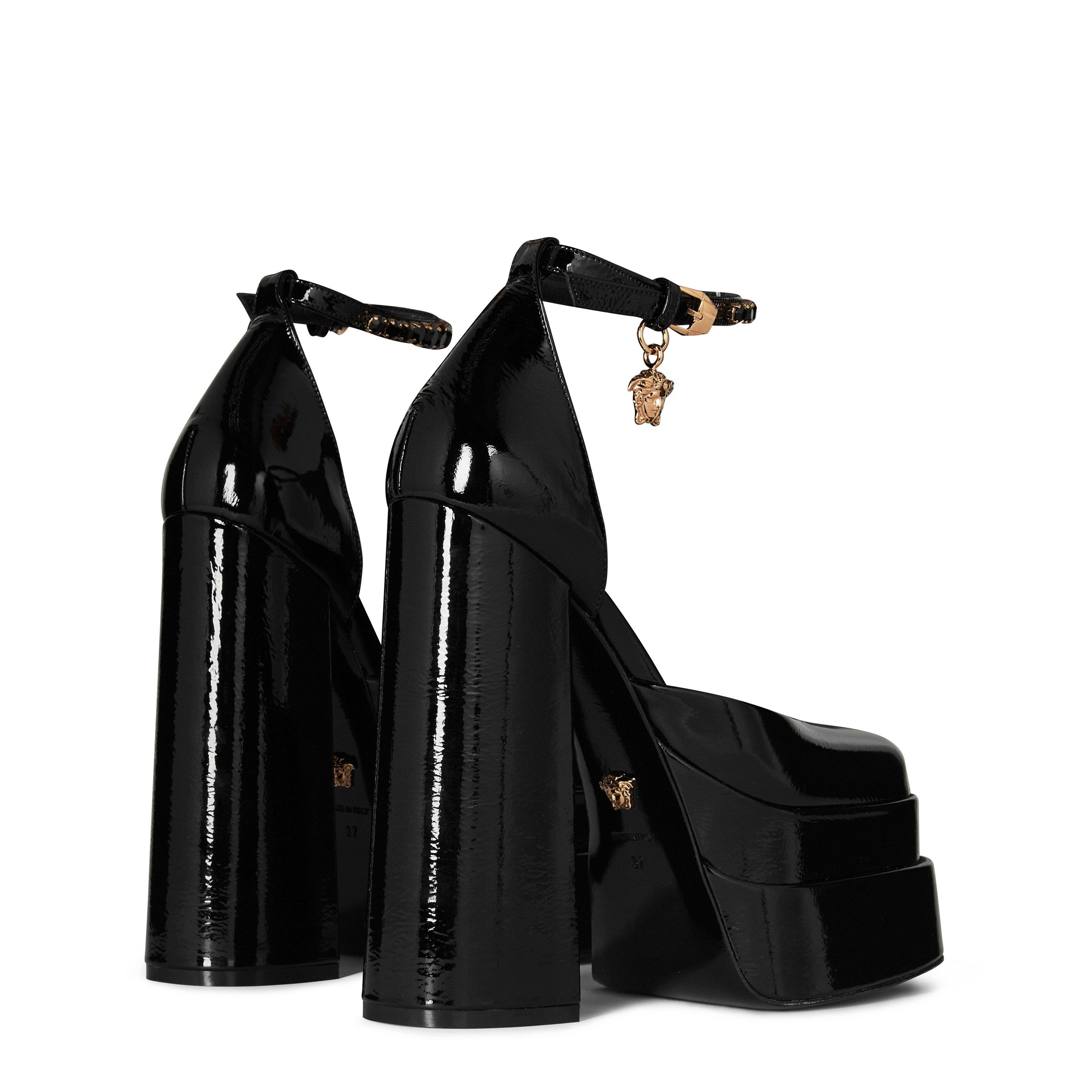 Black 1B00V - Versace - Aevitas Patent Platform Pumps - 5
