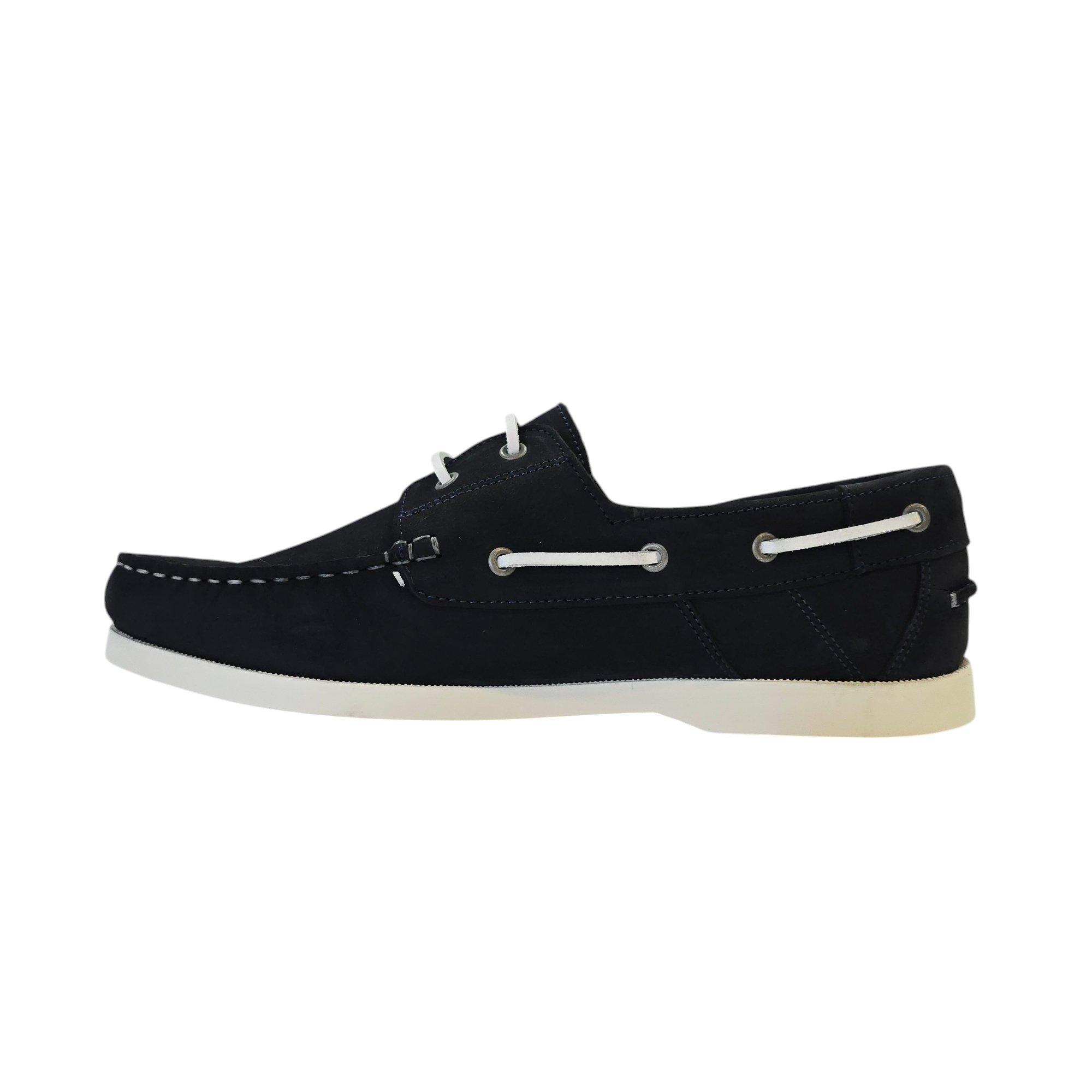 Navy - Deakins - Men's Deaks Monteiro Boat Shoes - 2