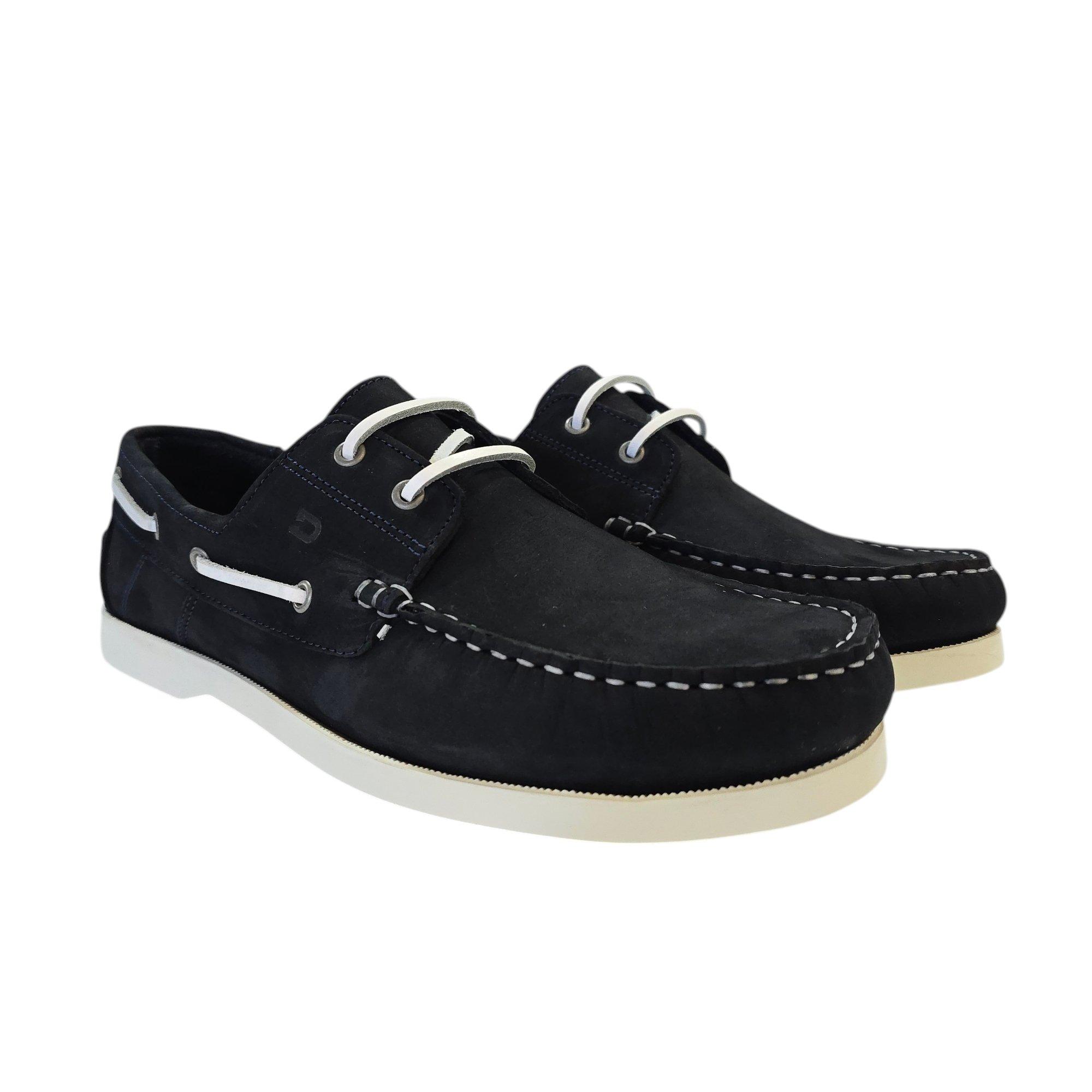 Navy - Deakins - Men's Deaks Monteiro Boat Shoes - 3