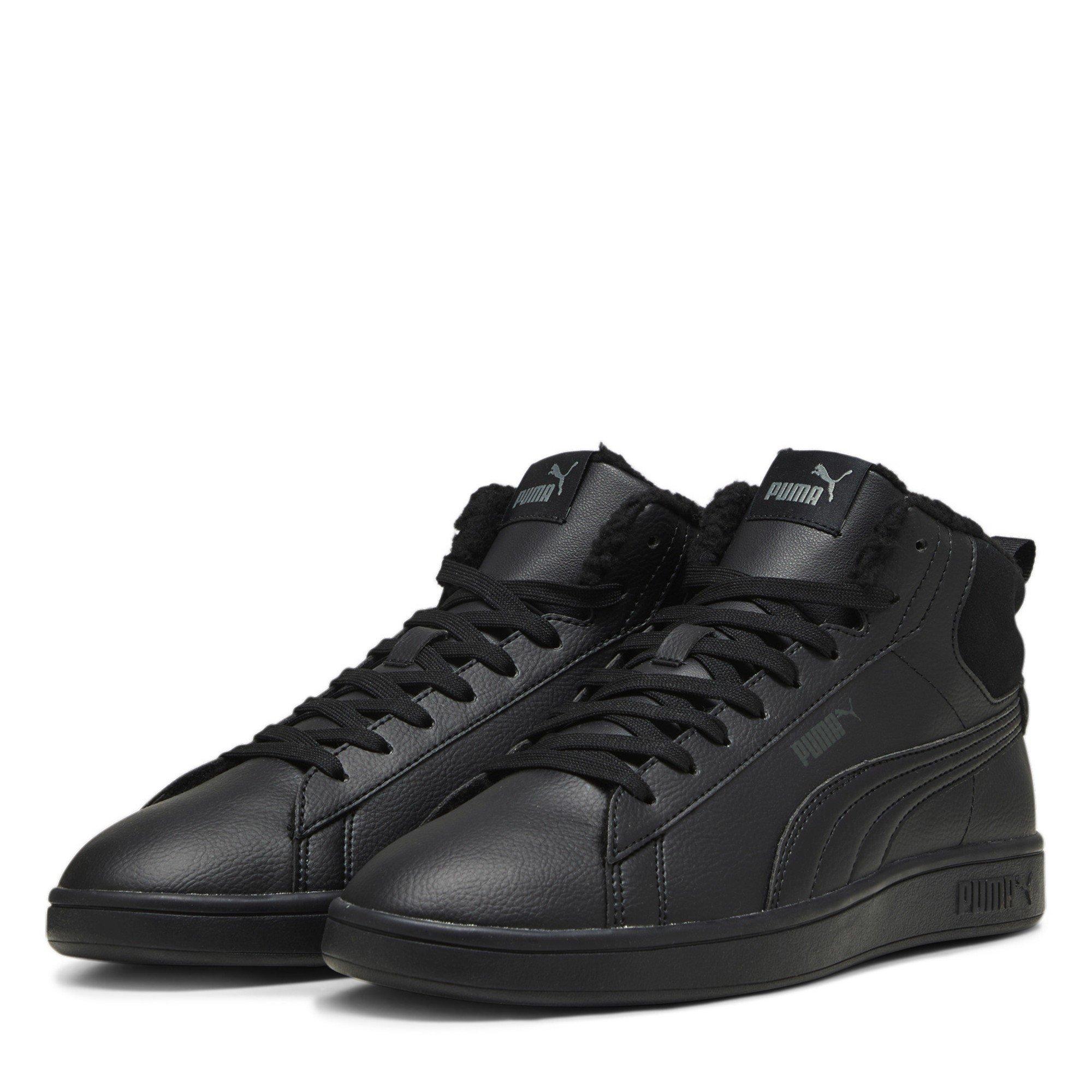 Black/Grey - Puma - Men's Smash 3.0 Mid Water Resistant Low-Top Trainers - 1