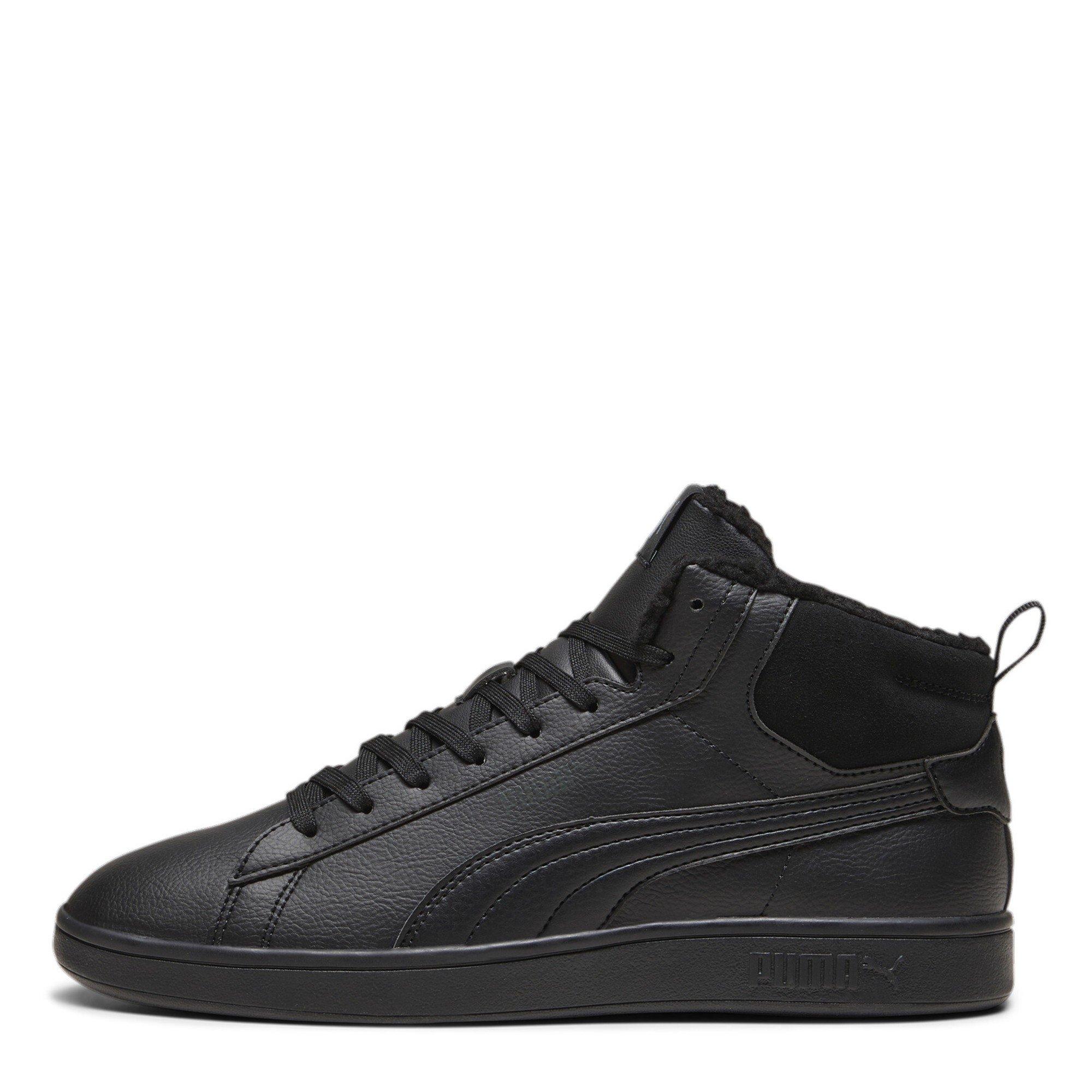 Noir/Gris - Puma - Smash 3.0 Mid Wtr Low-Top Trainers Mens - 2