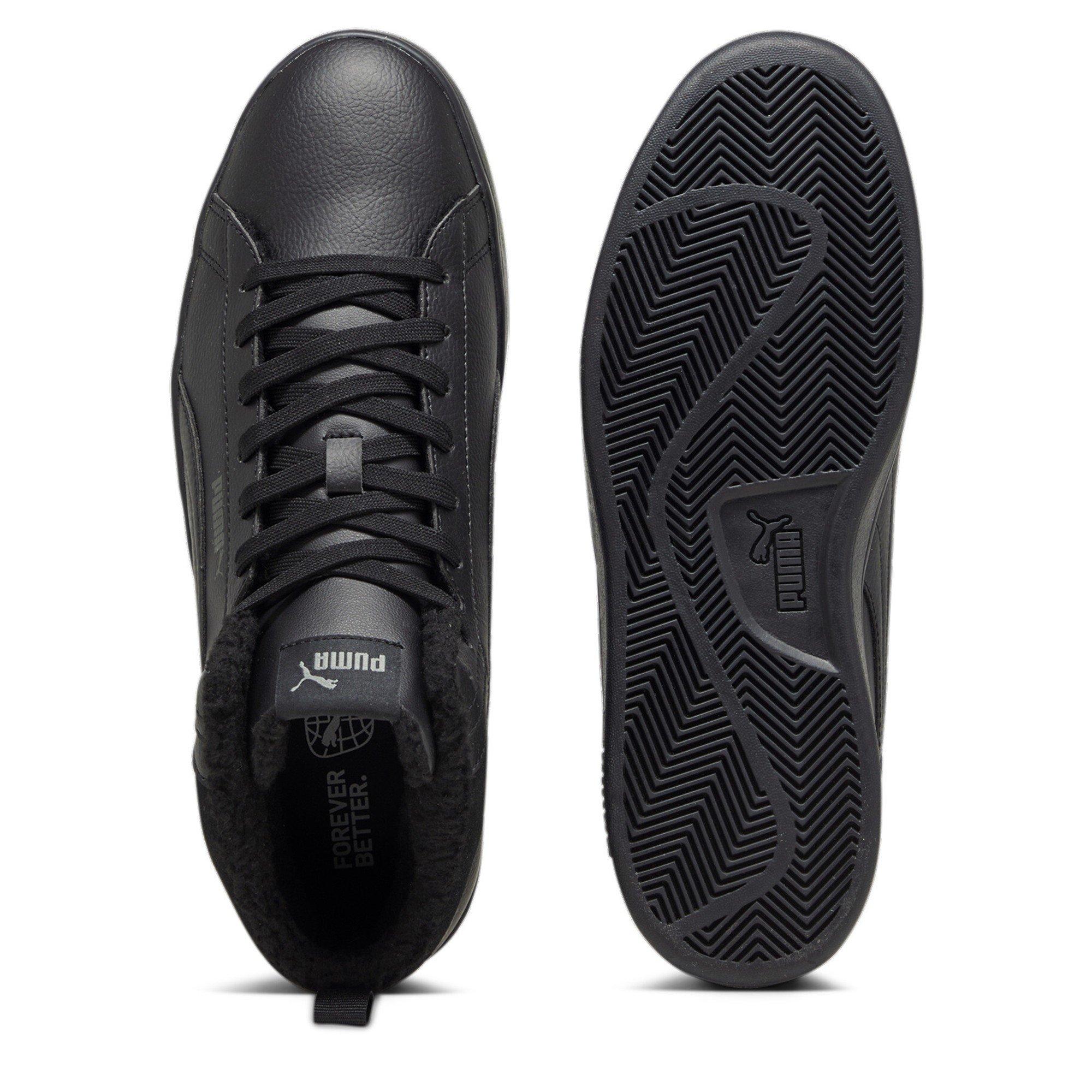 Noir/Gris - Puma - Smash 3.0 Mid Wtr Low-Top Trainers Mens - 4