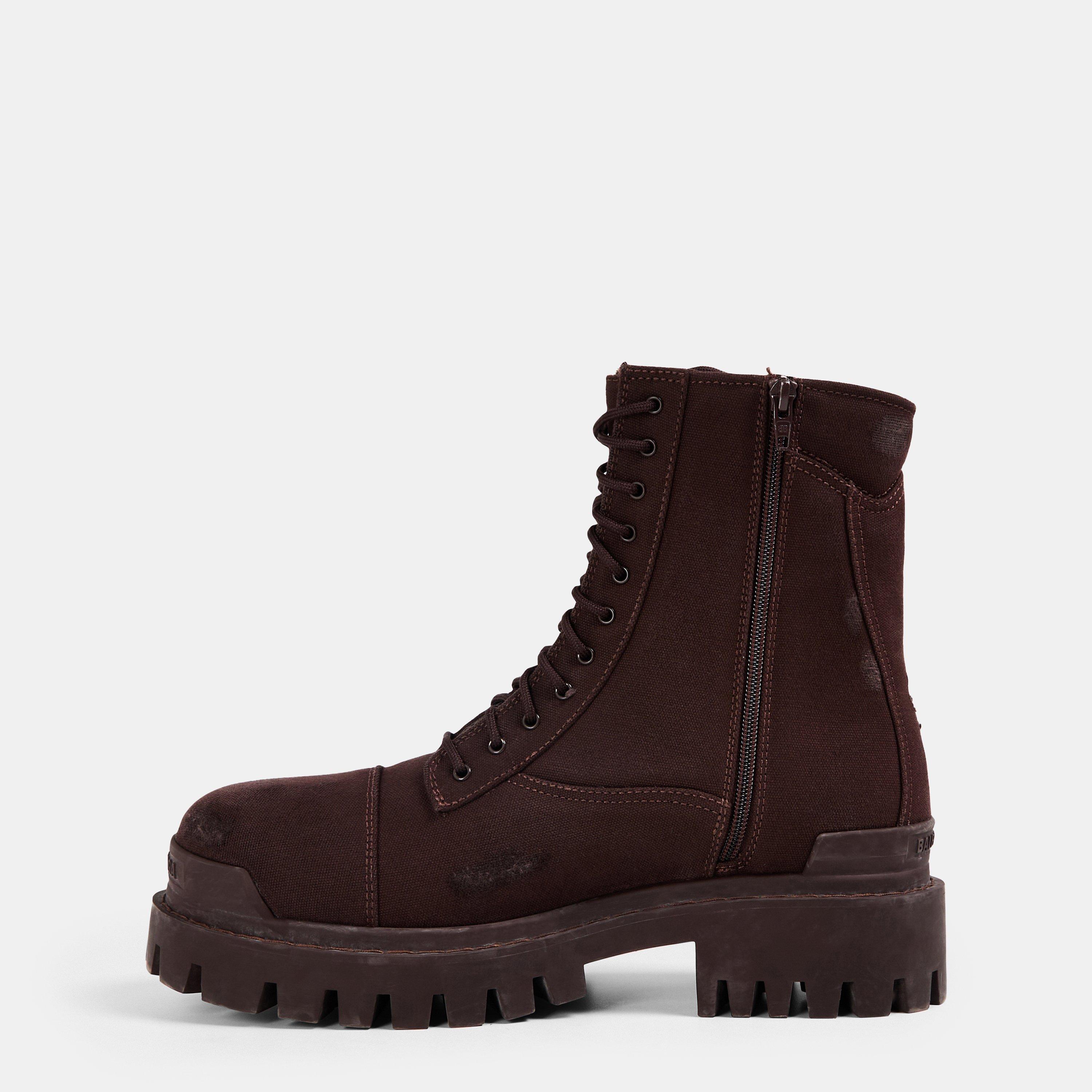 Dark Brown - Balenciaga - Men's Bal Combat Strike Hiker Rugged Boots - 2