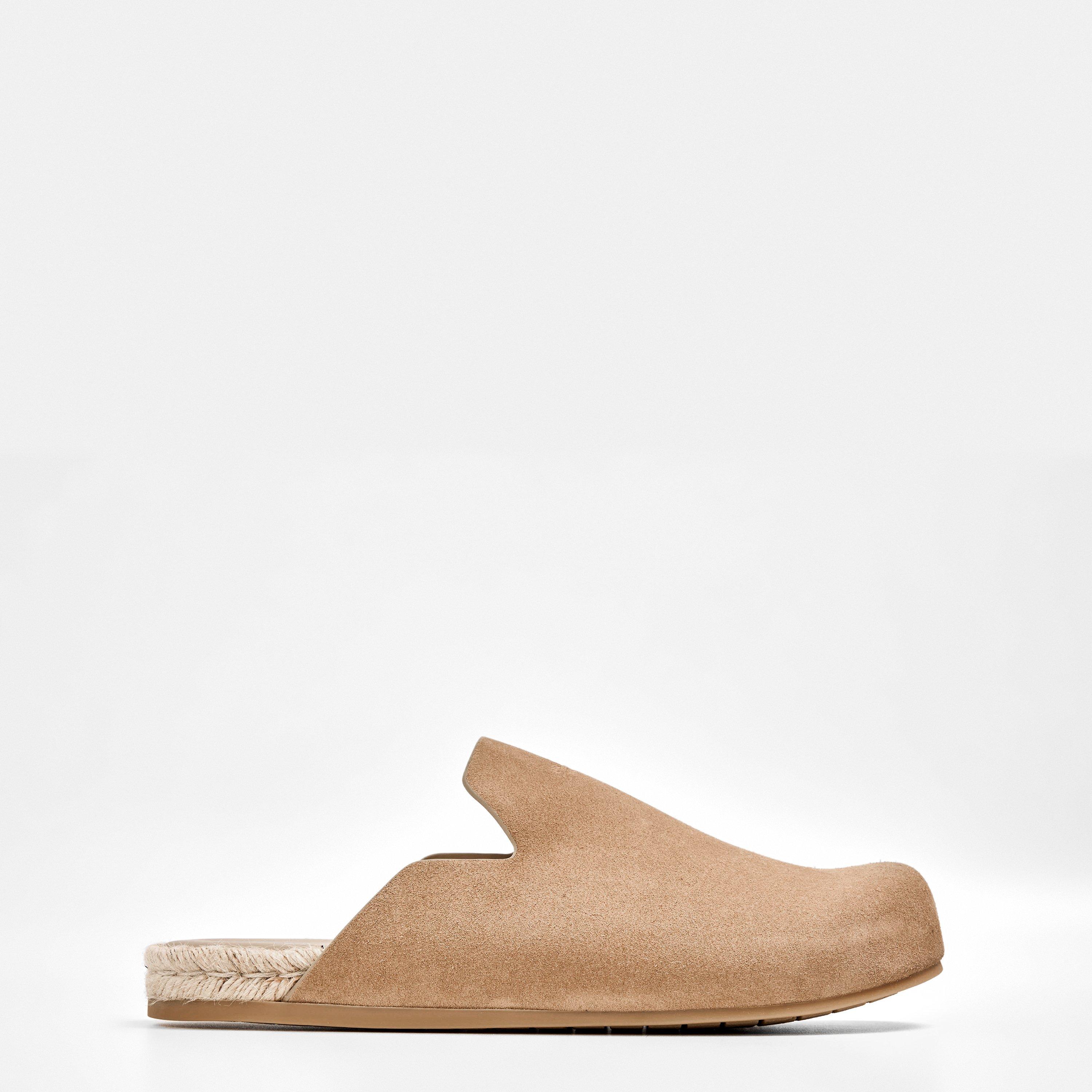 Prada Men's Interlock Flat Mule - Ecru - Size 9 (43)