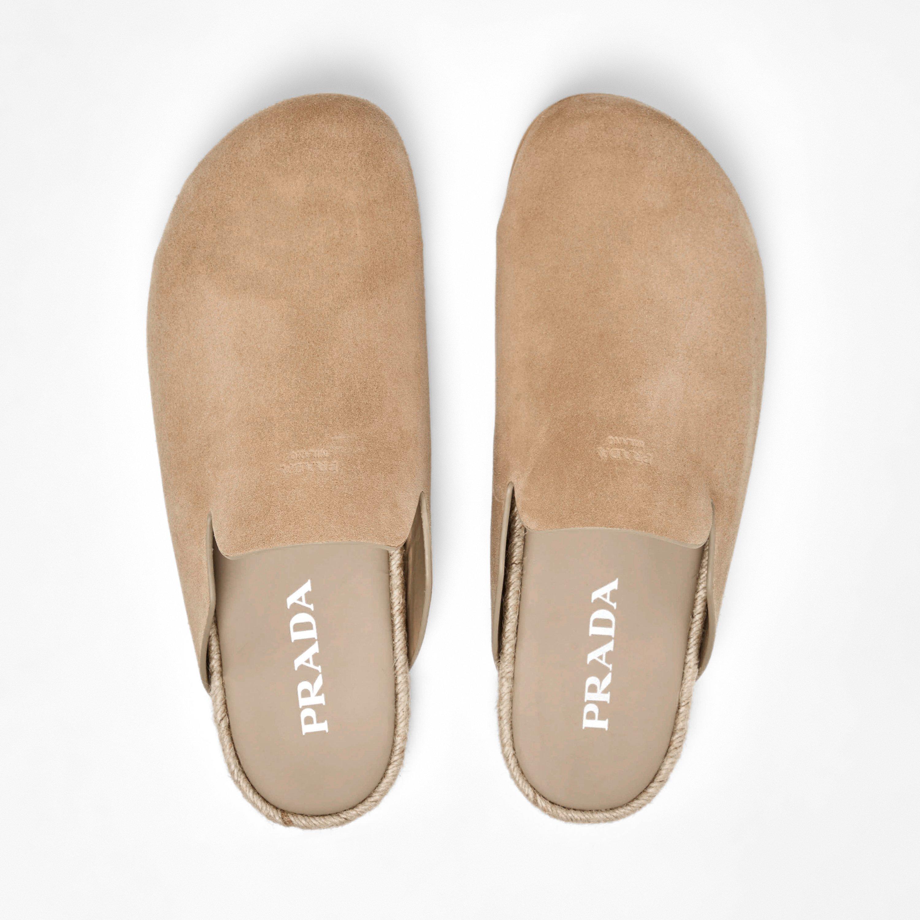 Ecru - Prada - Men's Interlock Flat Mule - 5