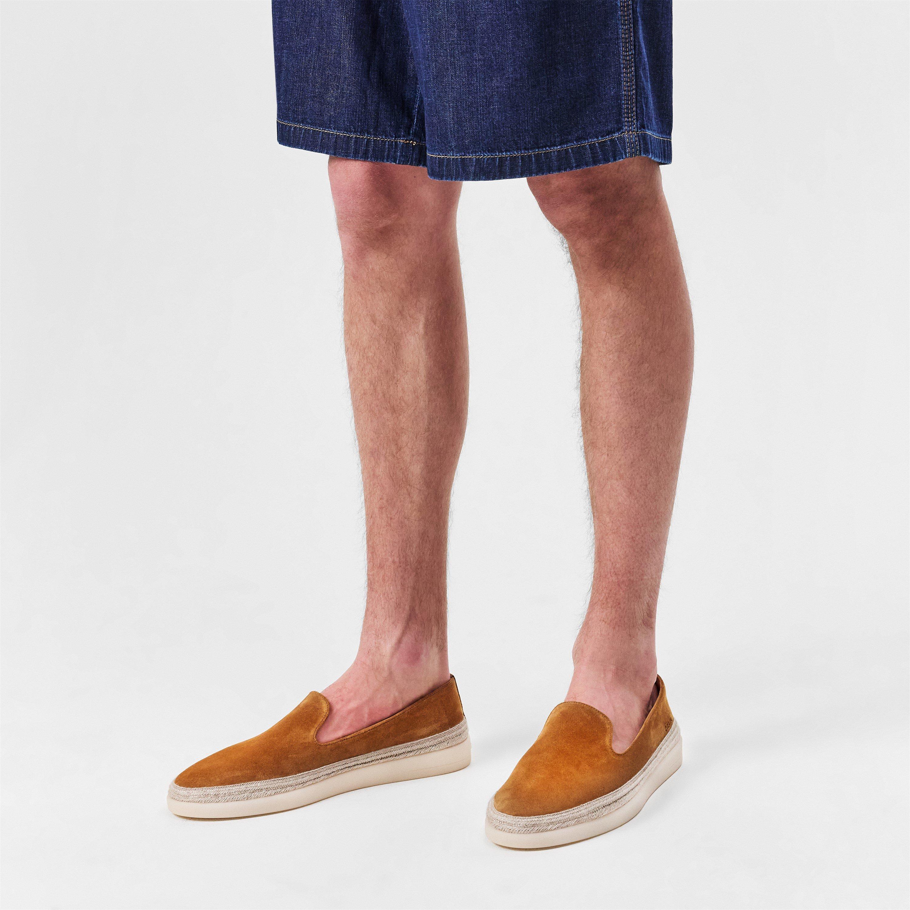 Brown - Prada - Men's Suede Loafers - 3