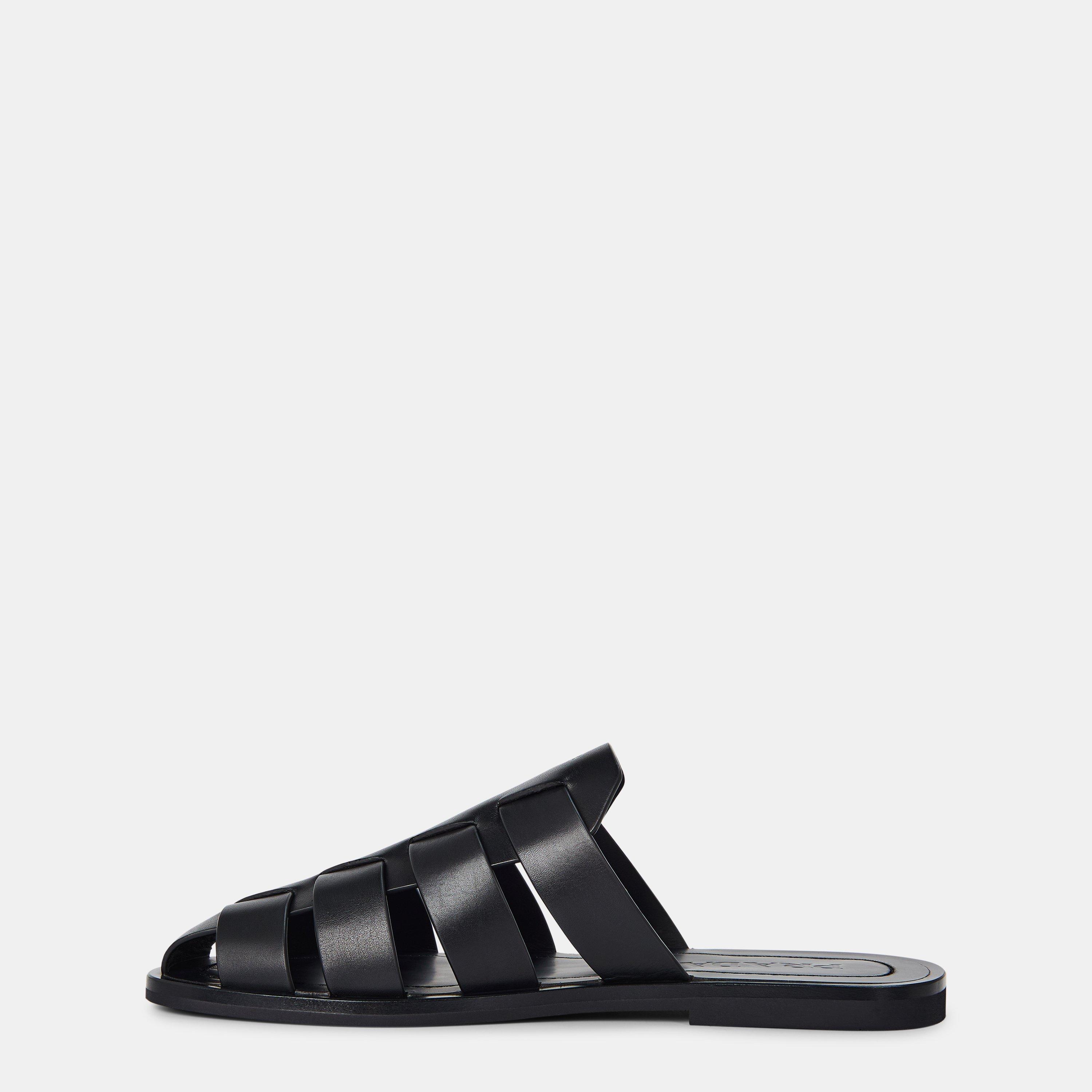 Black - Prada - Men's Strapped Gladiator Flat Sandals - 2